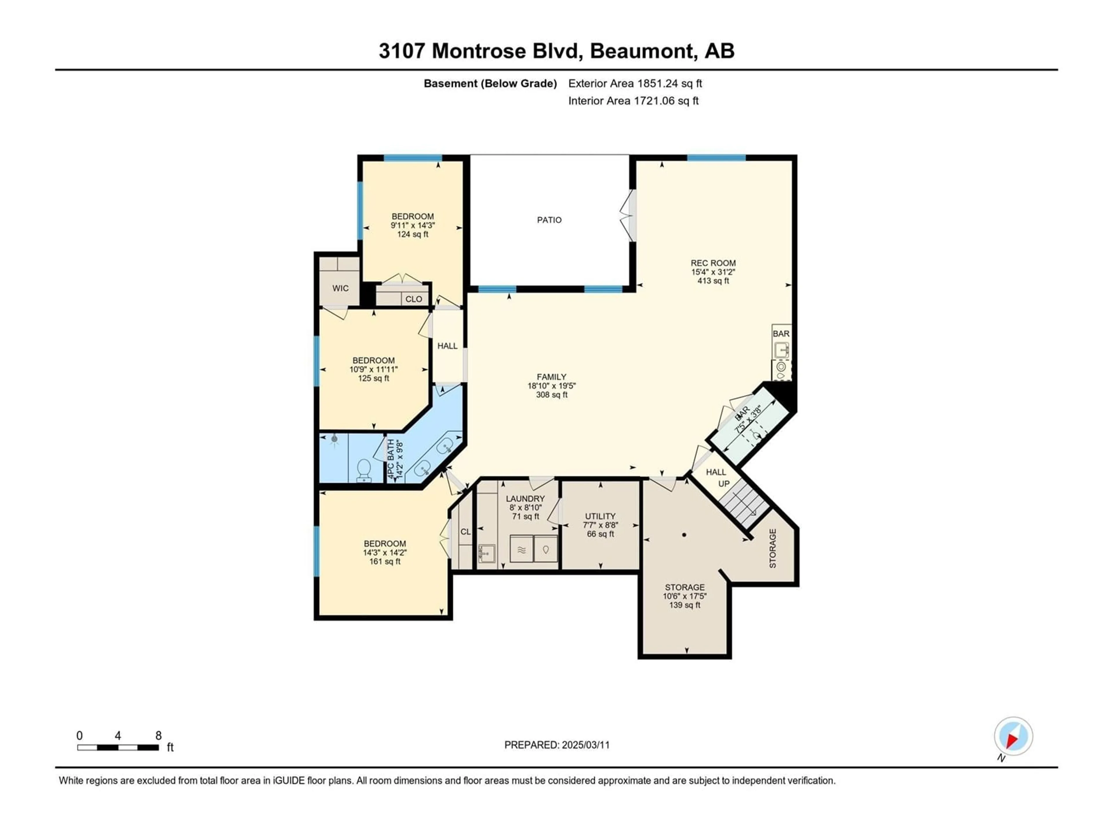 Floor plan for 3107 MONTROSE BV, Beaumont Alberta T4X0C1