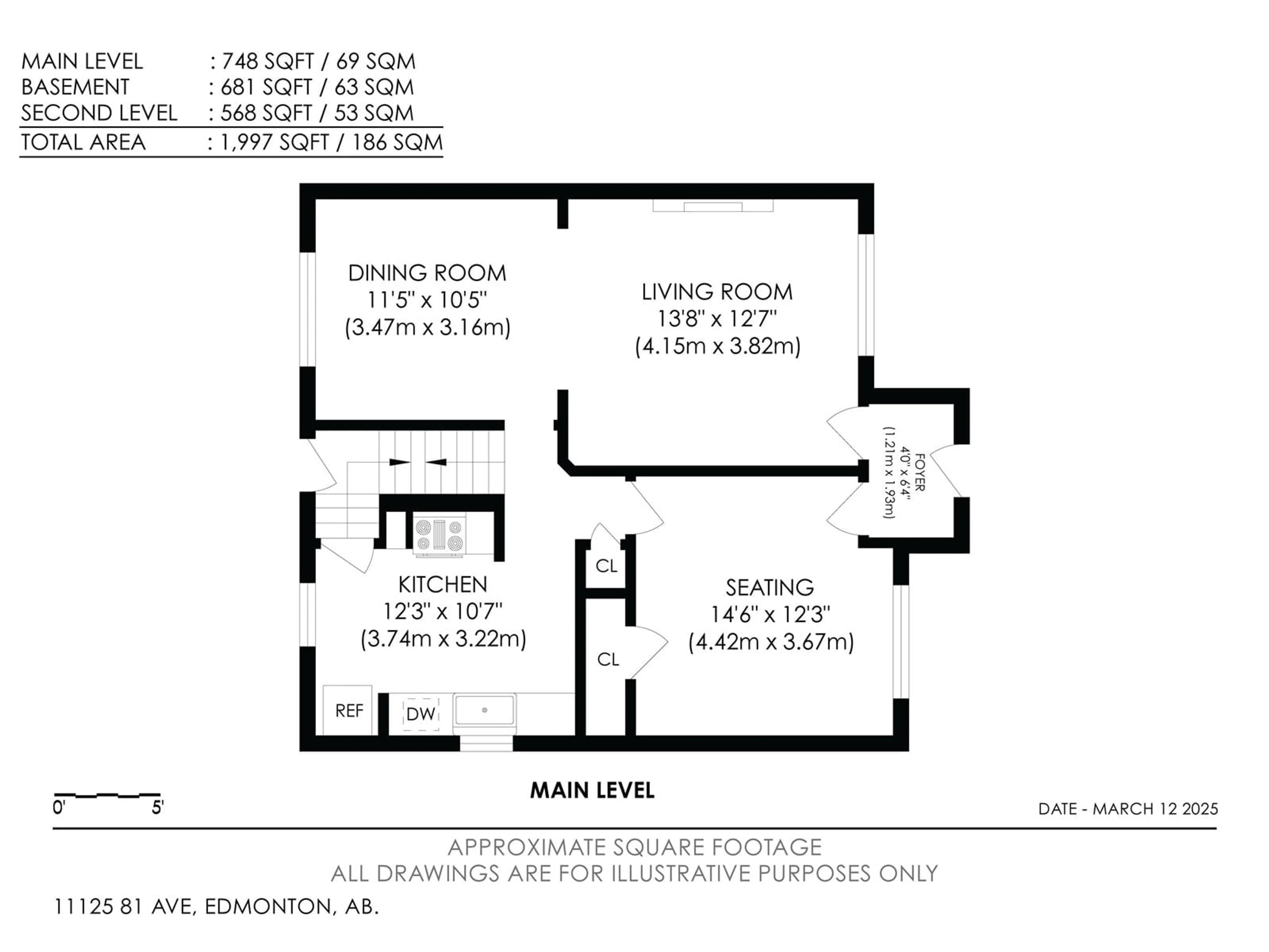 Floor plan for 11125 81 AV NW, Edmonton Alberta T6G0S6