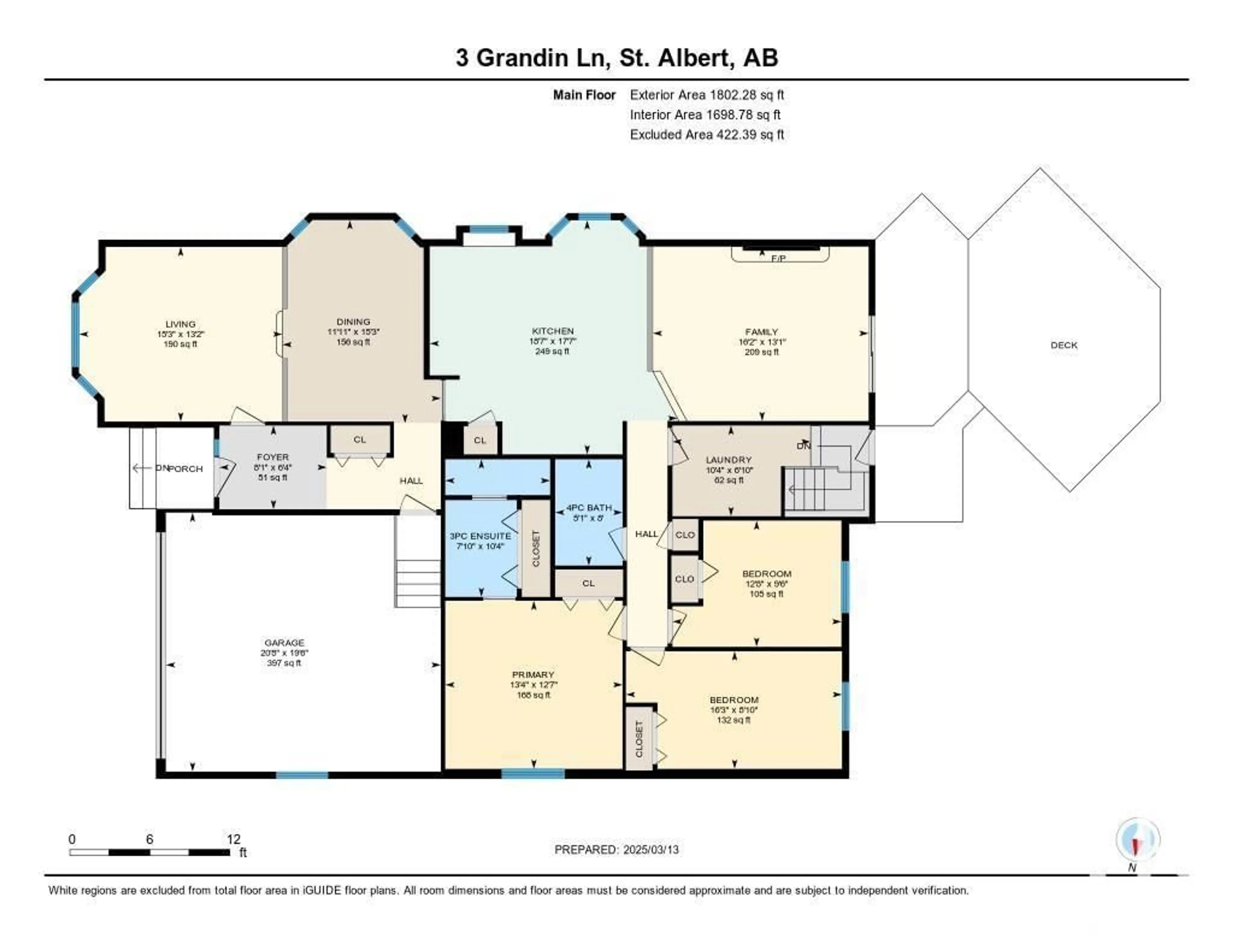 Floor plan for 3 GRANDIN LN, St. Albert Alberta T8N5W3