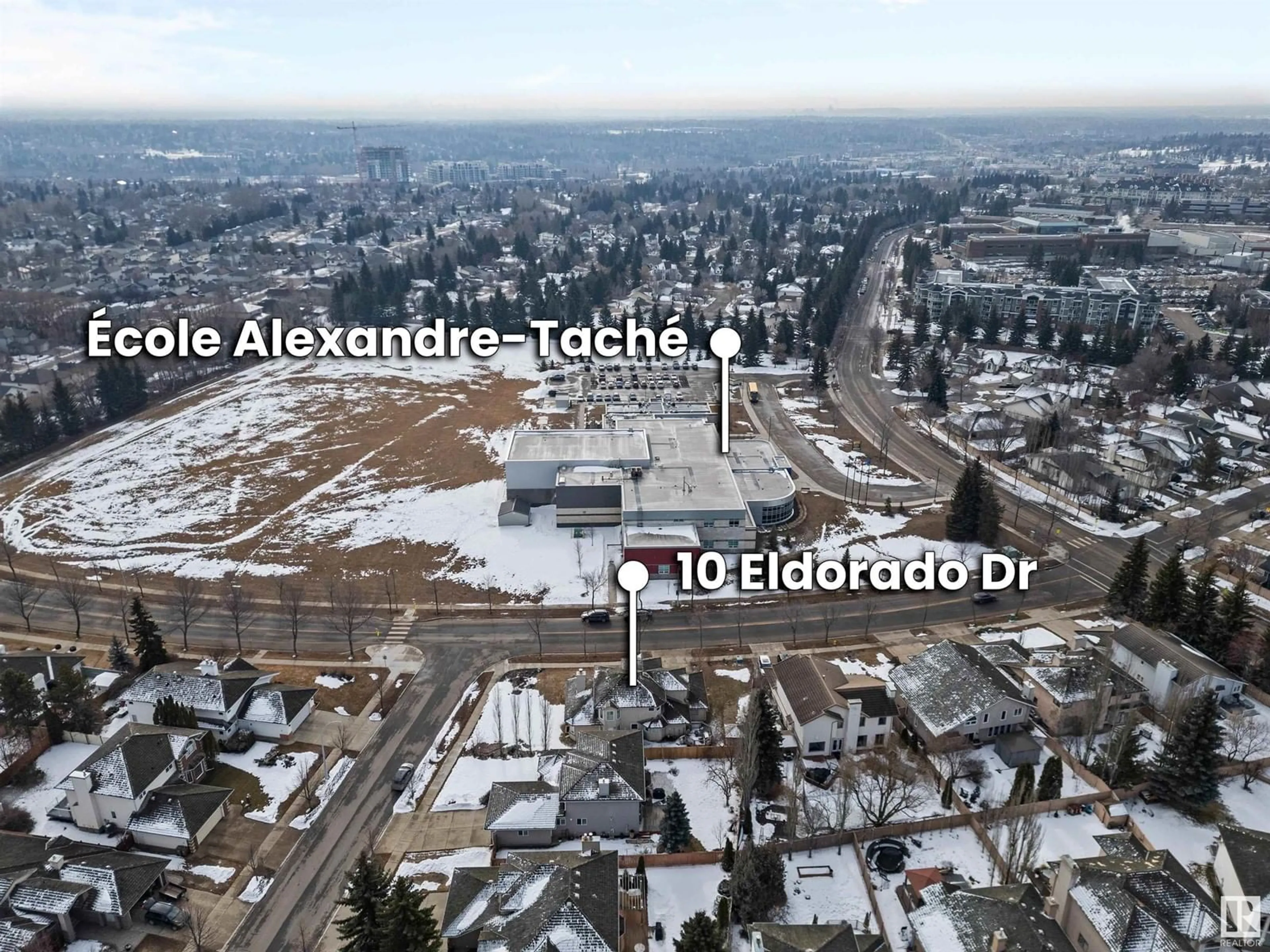 A pic from outside/outdoor area/front of a property/back of a property/a pic from drone, unknown for 10 ELDORADO DR, St. Albert Alberta T8N5T1