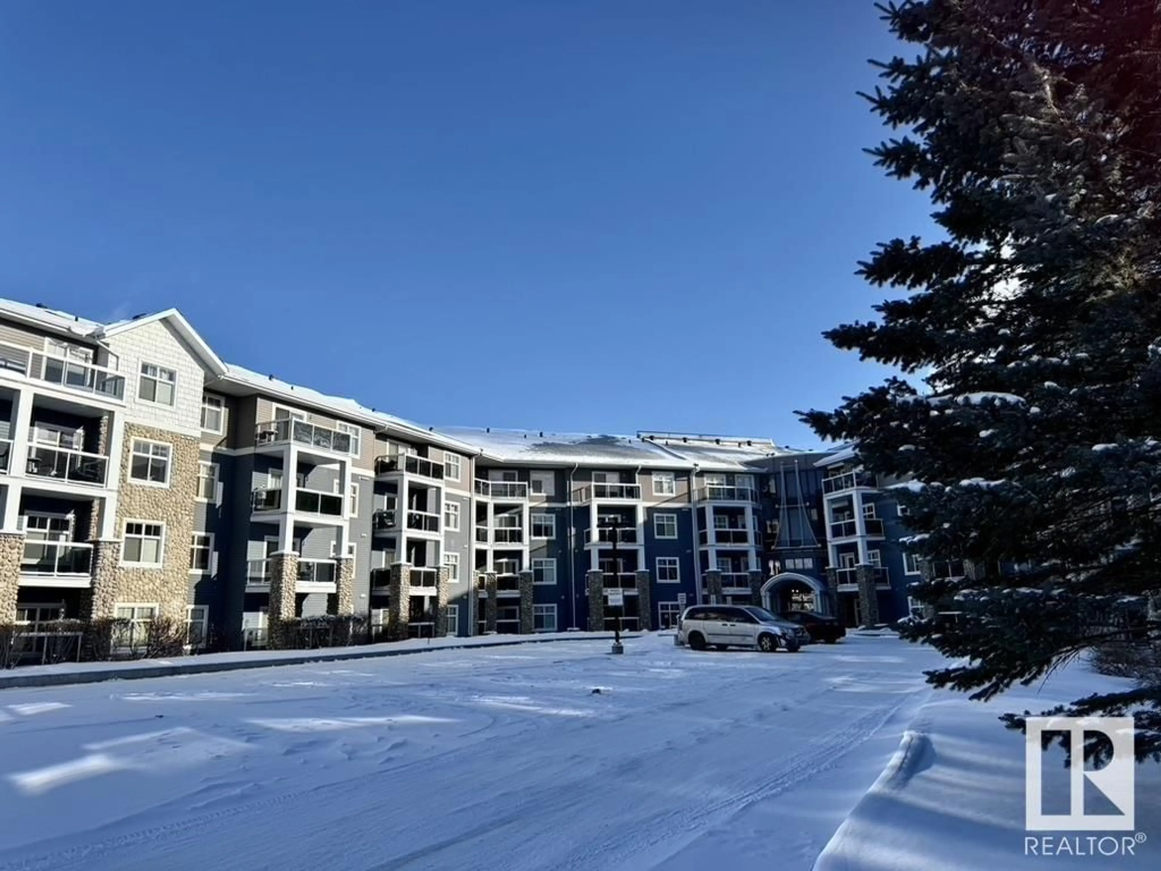 A pic from outside/outdoor area/front of a property/back of a property/a pic from drone, mountain view for #324 - 16035 132 ST, Edmonton Alberta T6V0B4