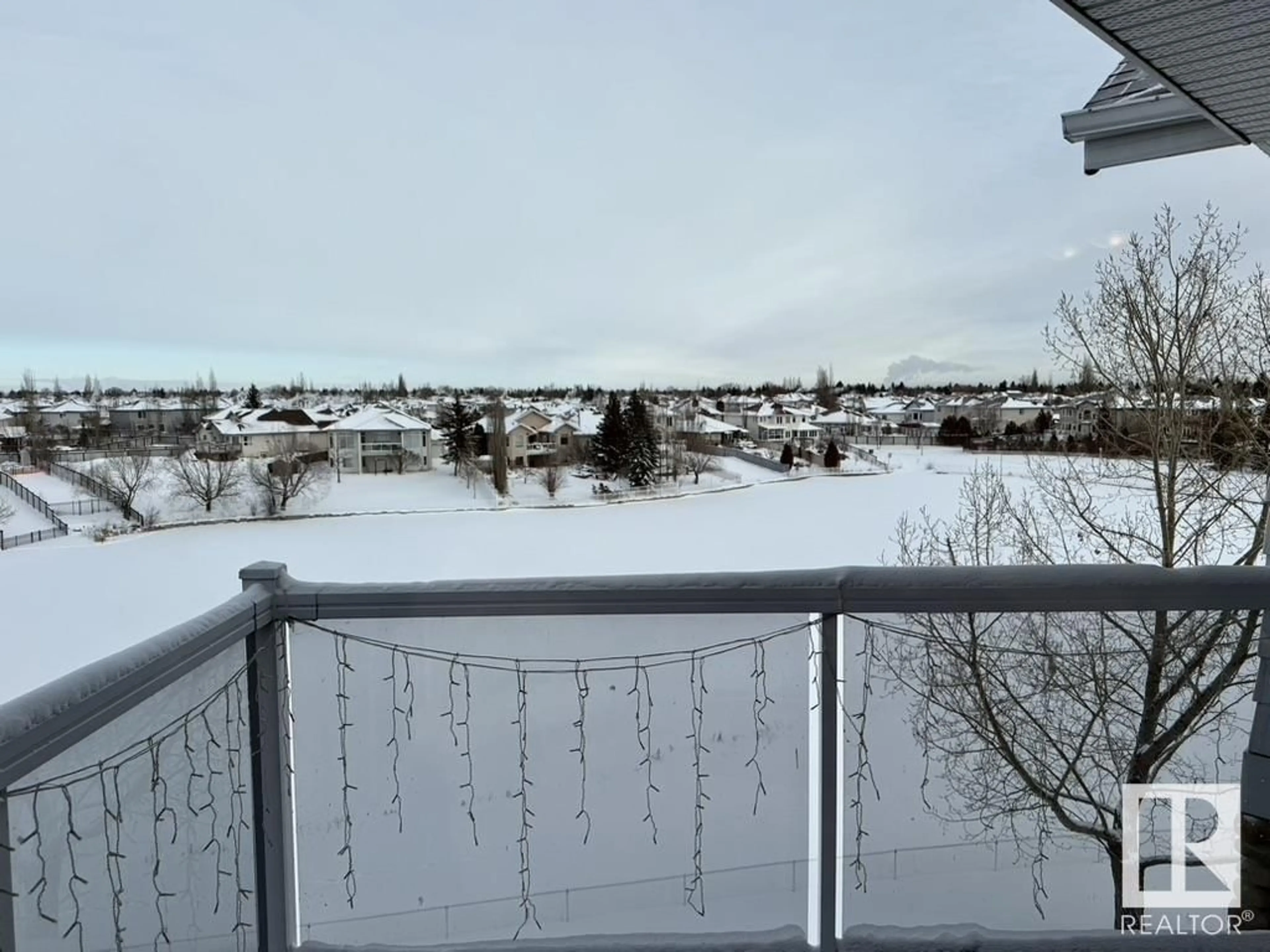 Balcony in the apartment, city buildings view from balcony for #324 16035 132 ST NW NW, Edmonton Alberta T6V0B4