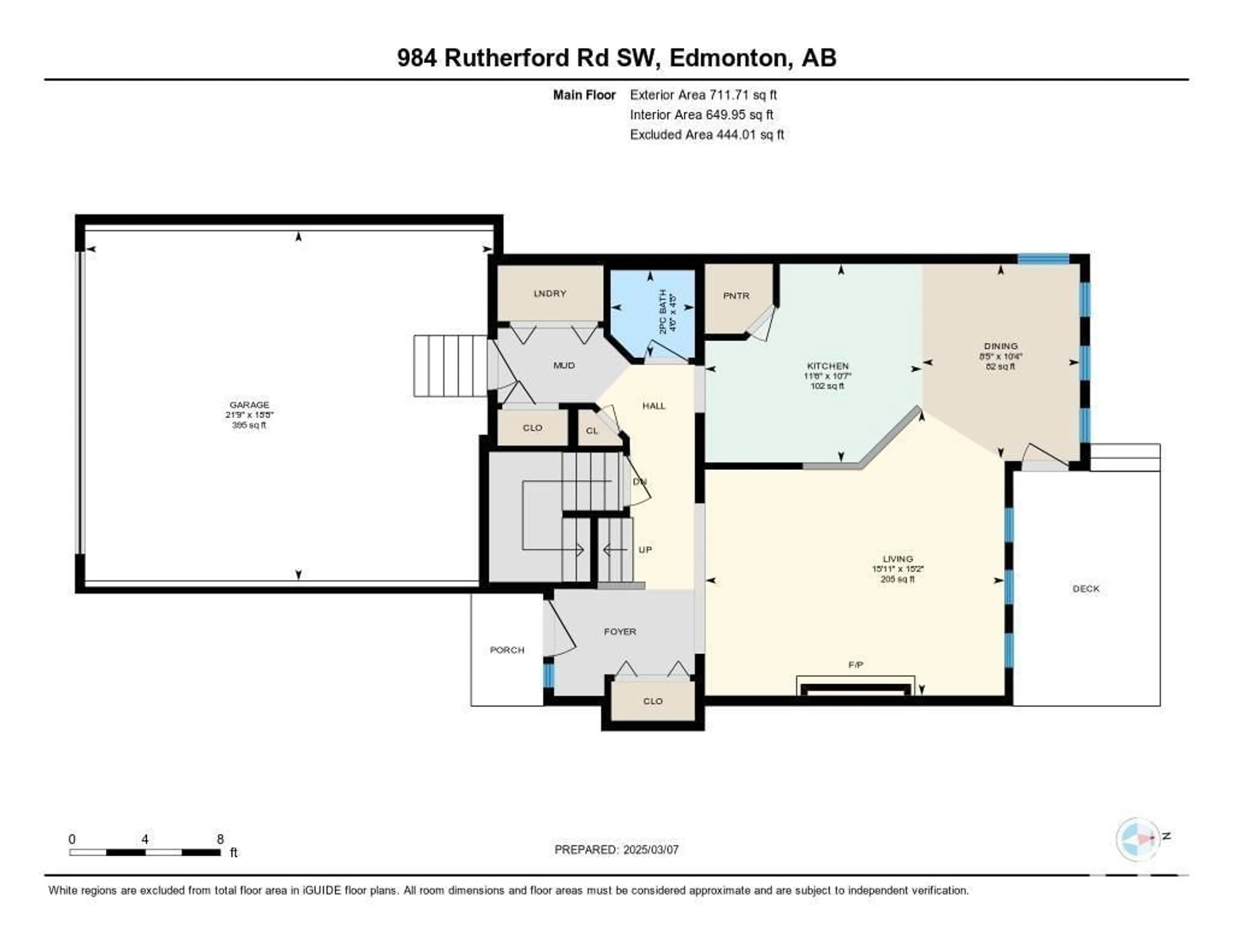 Floor plan for 984 RUTHERFORD RD SW, Edmonton Alberta T6W1W9