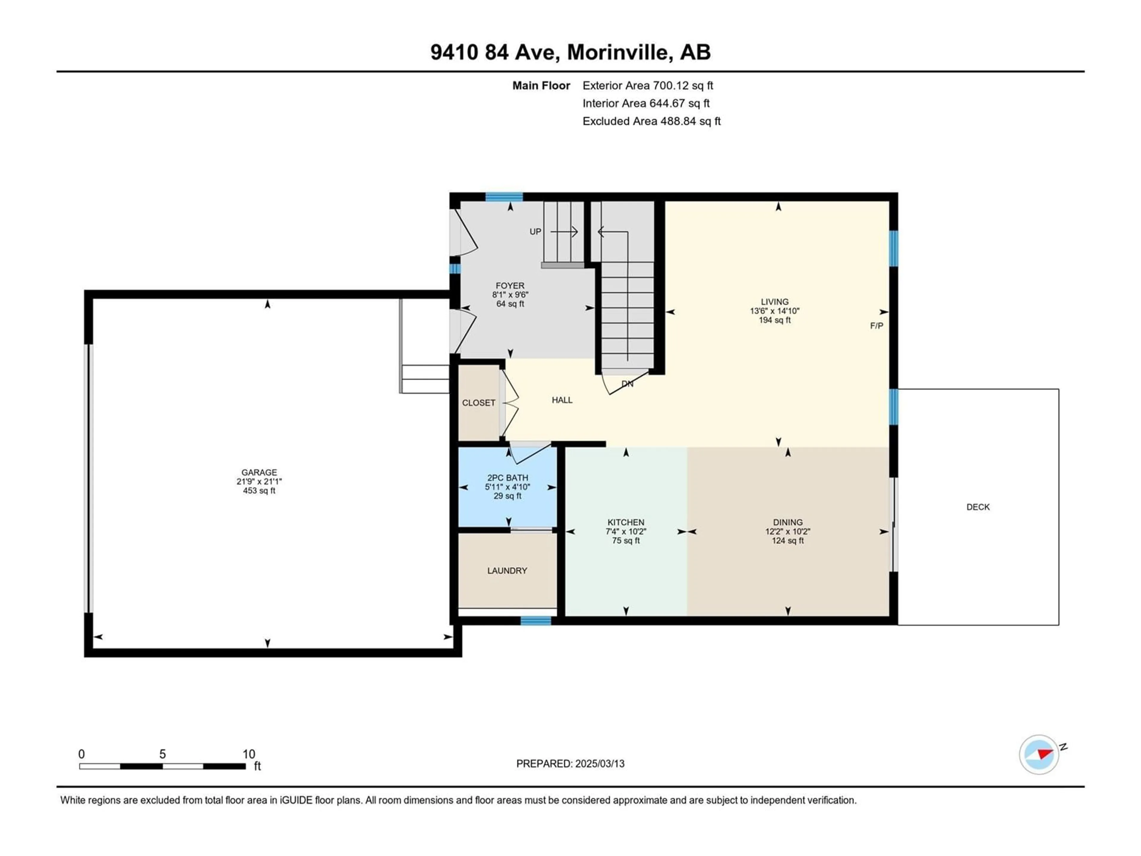 Floor plan for 9410 84 AV, Morinville Alberta T8R0A7