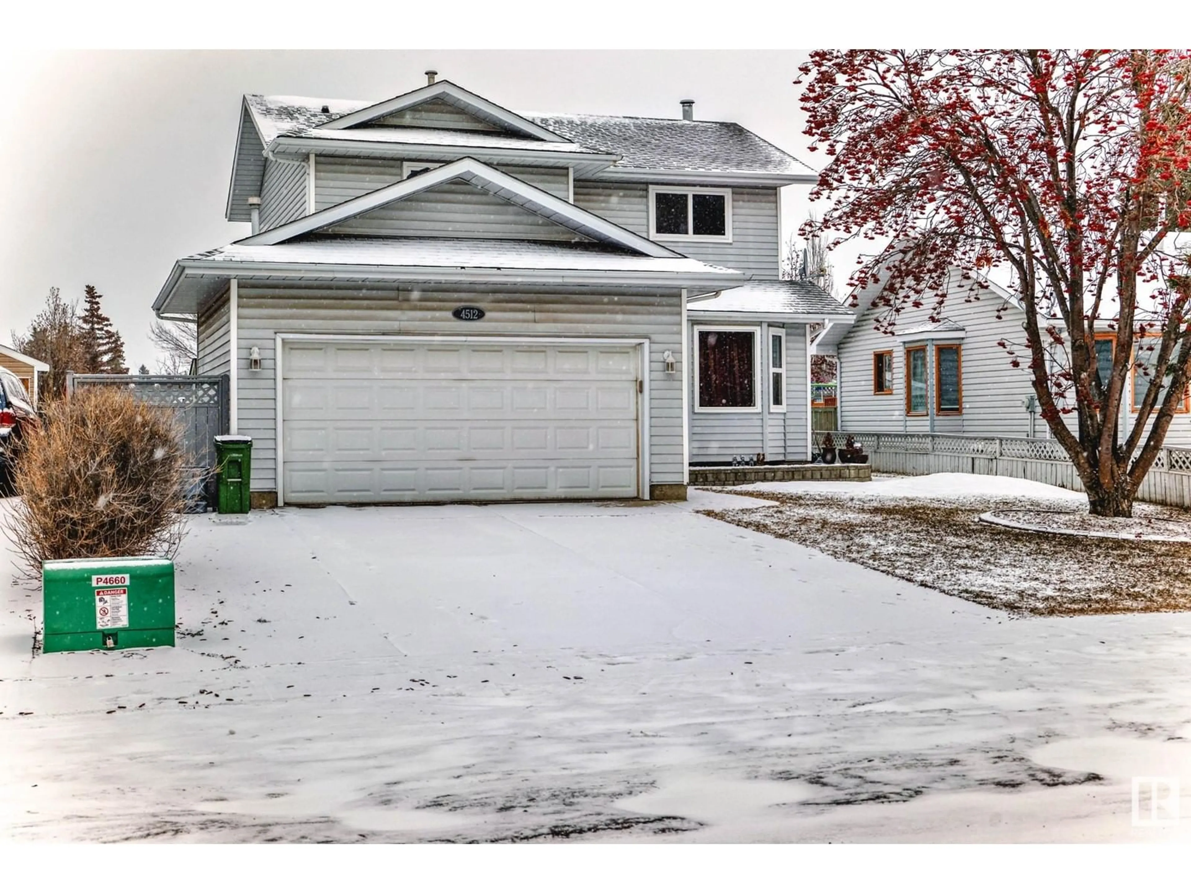 Home with vinyl exterior material, street for 4512 13 AV NW, Edmonton Alberta T6L4A3