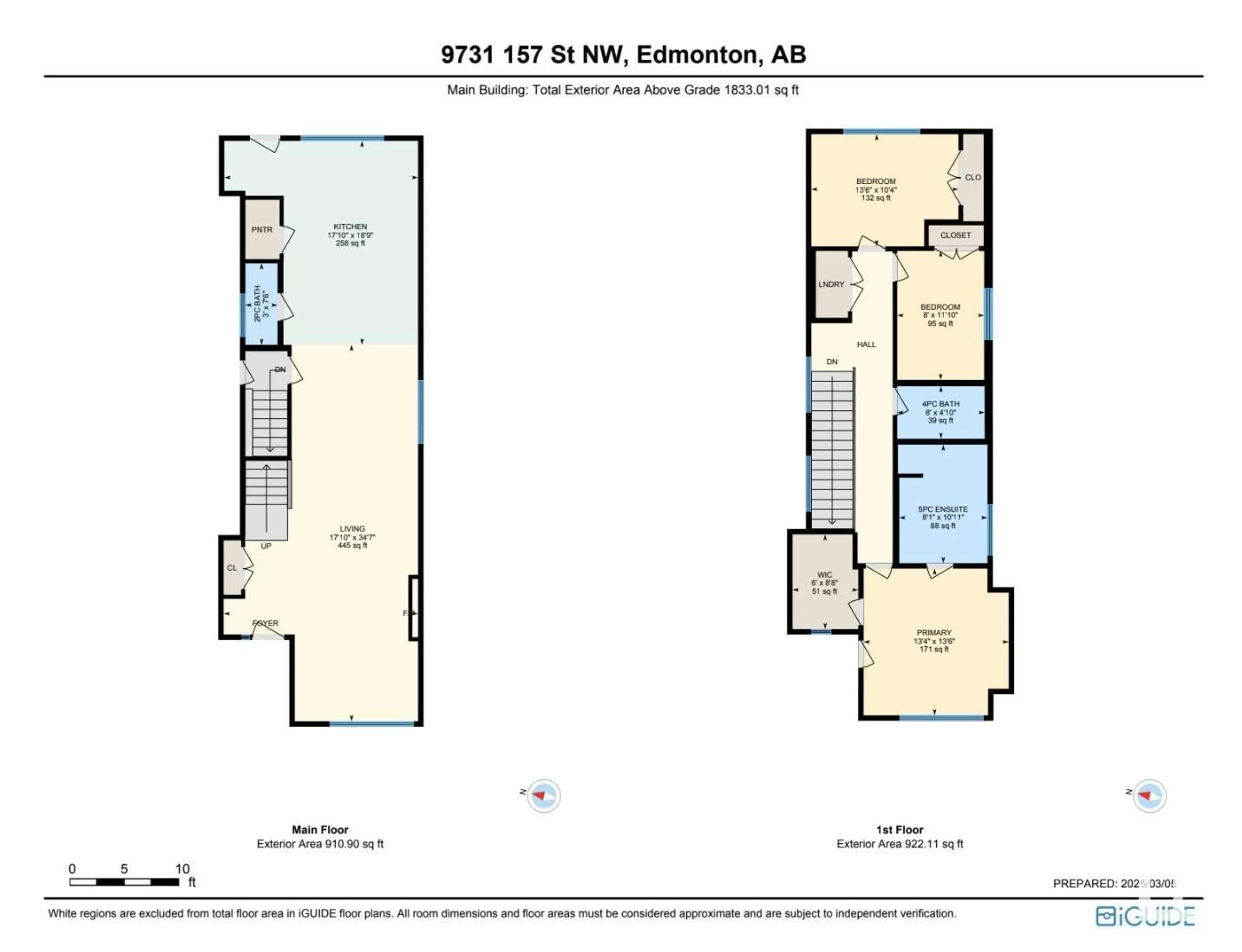 Floor plan for 9731 157 ST NW NW, Edmonton Alberta T5P2T4