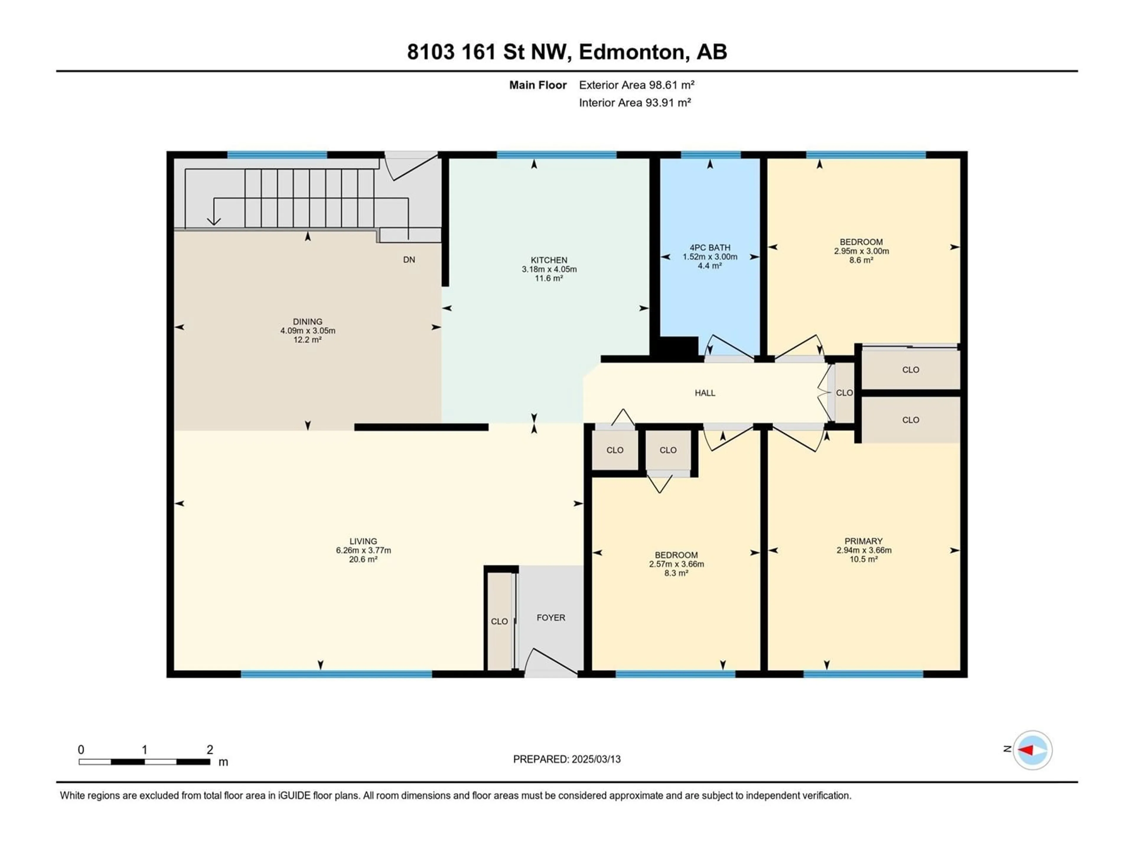 Floor plan for 8103 161 ST NW, Edmonton Alberta T5R2K5