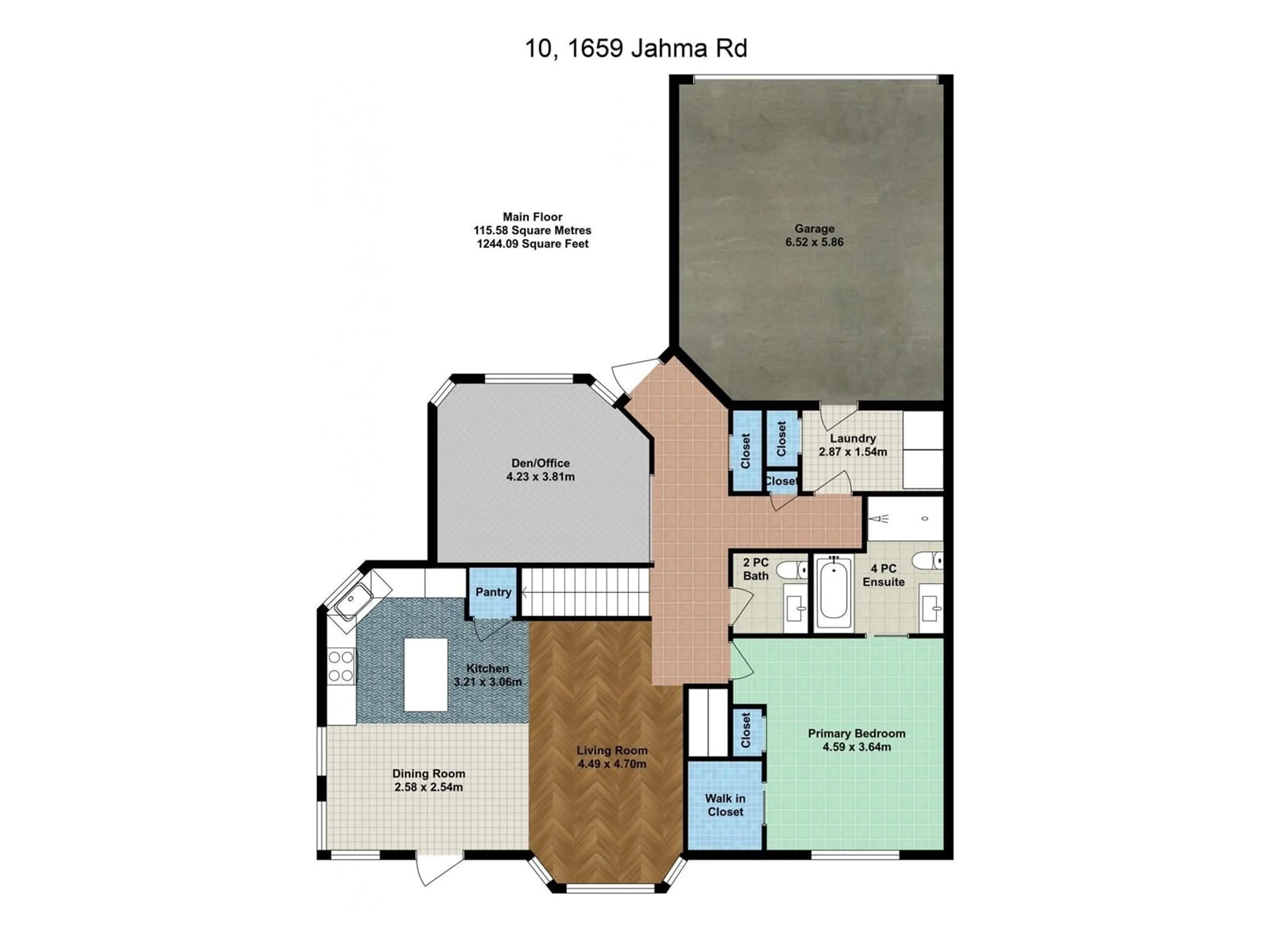 Floor plan for #10 1659 JAMHA RD NW, Edmonton Alberta T6L7G6