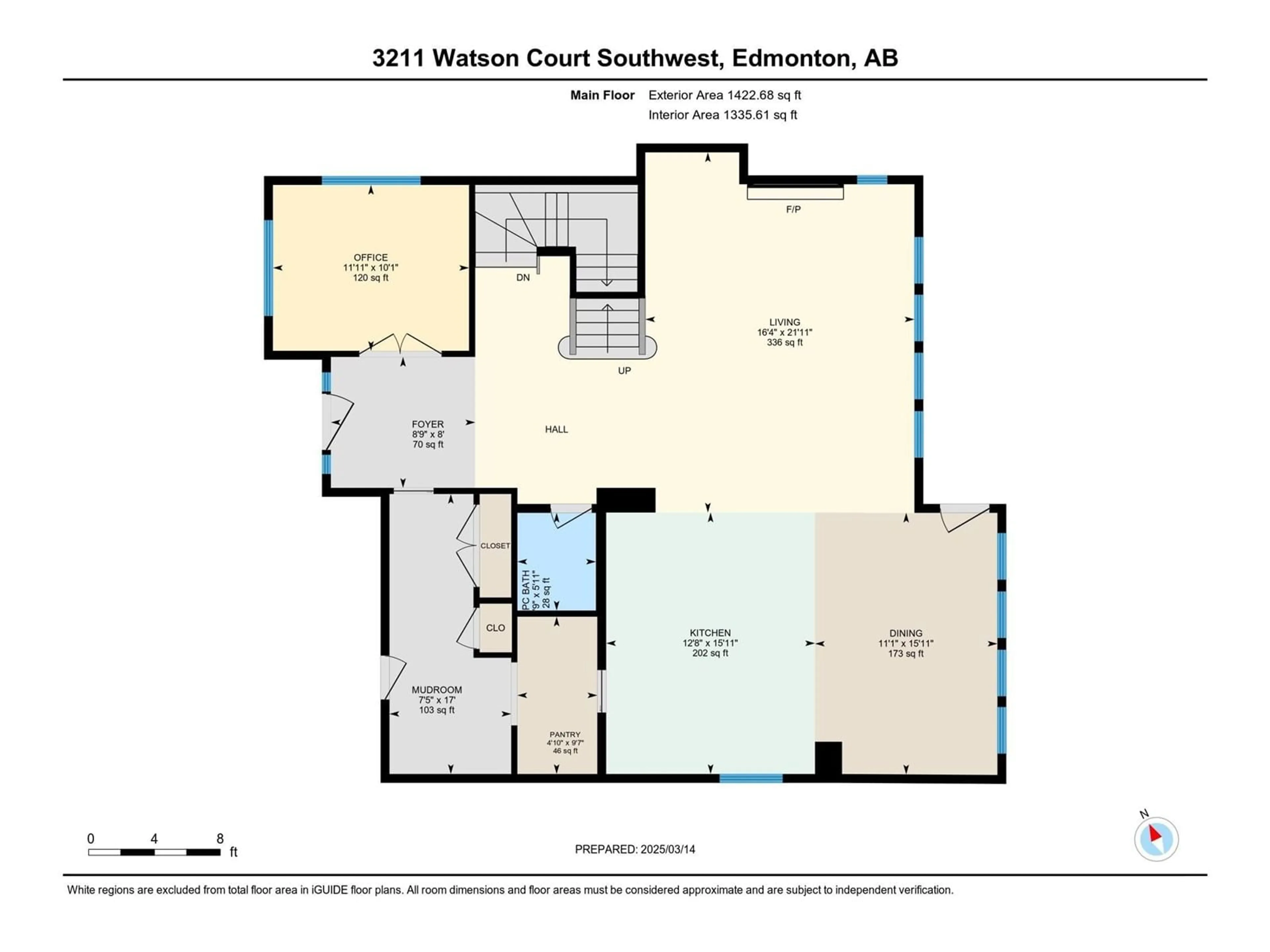 Floor plan for SW - 3211 WATSON CO, Edmonton Alberta T6W0P2
