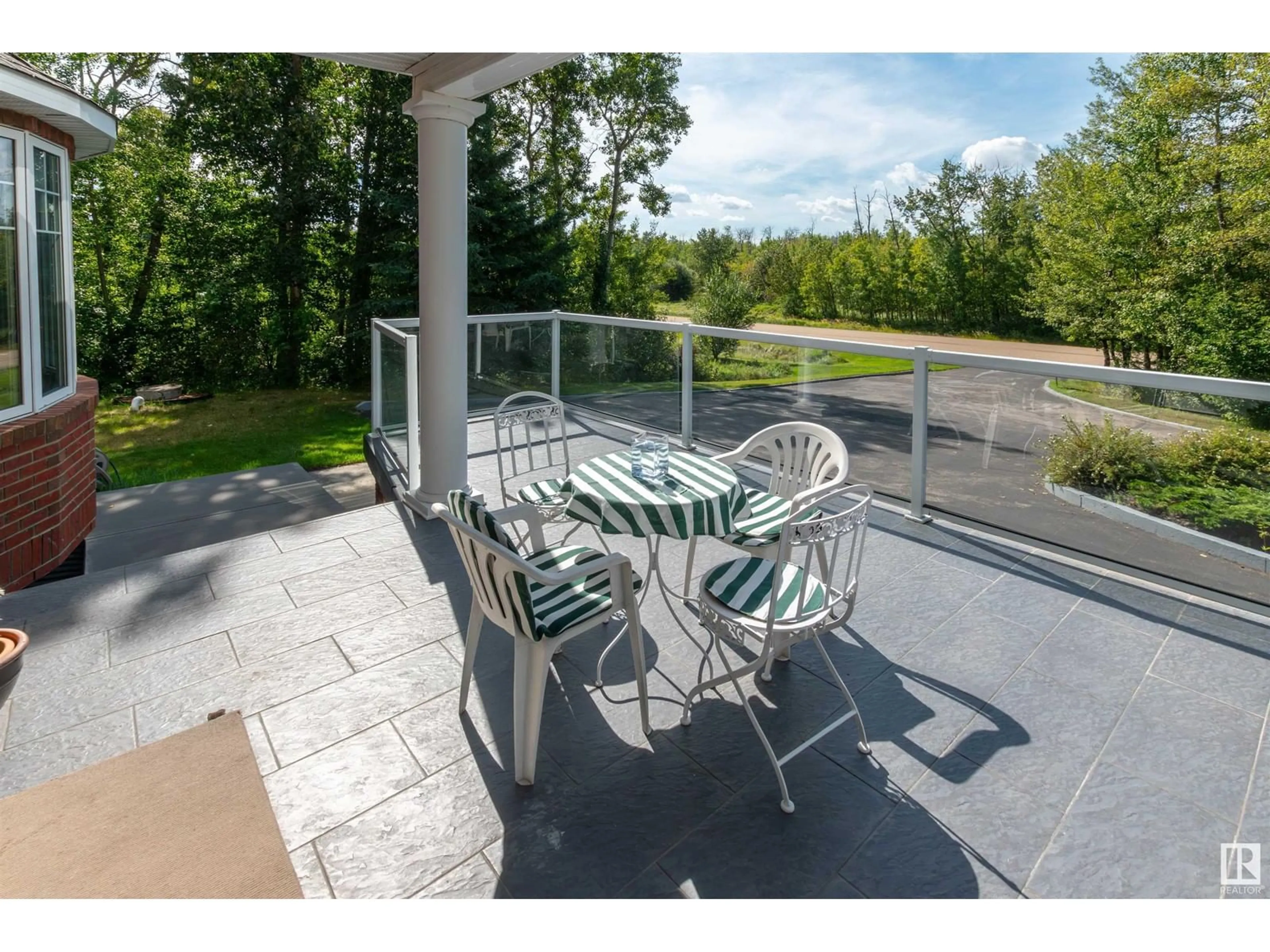 Patio, water/lake/river/ocean view for 338 - 52147 RGE RD 231, Rural Strathcona County Alberta T8B1A4