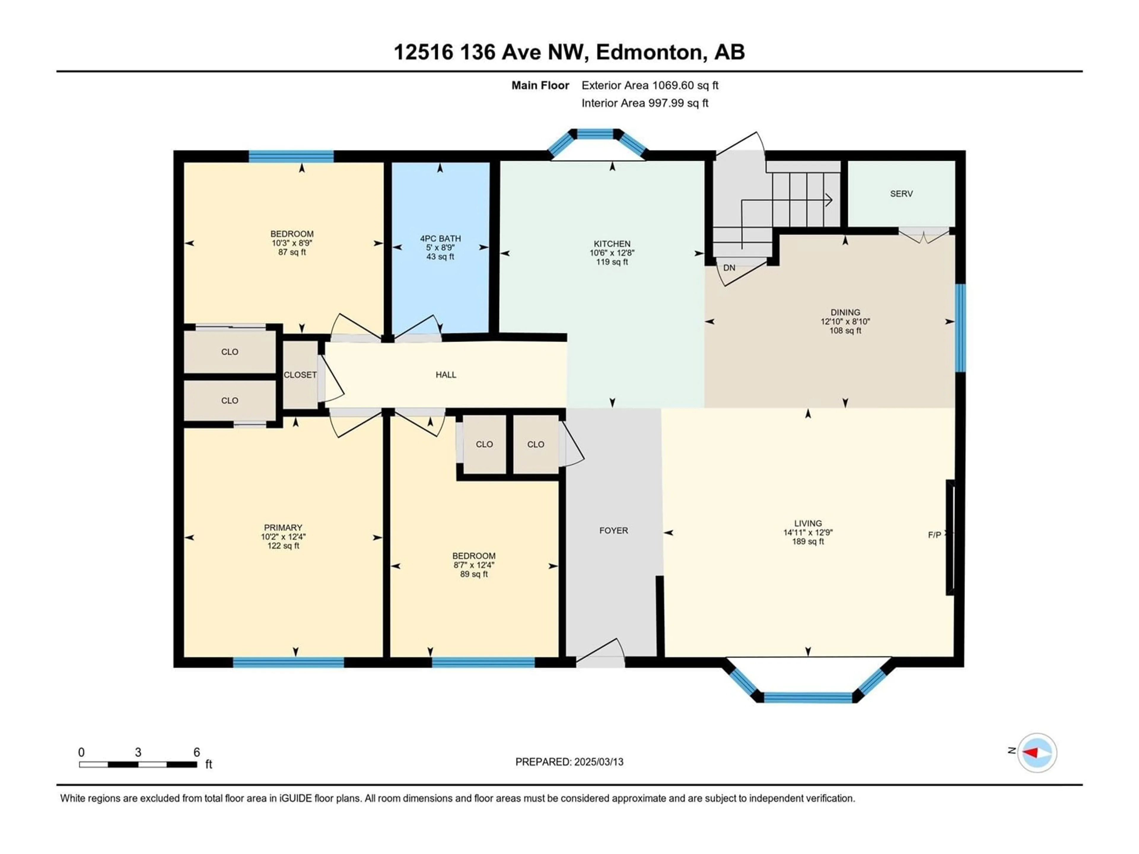 Floor plan for 12516 136 AV NW, Edmonton Alberta T5L4A8