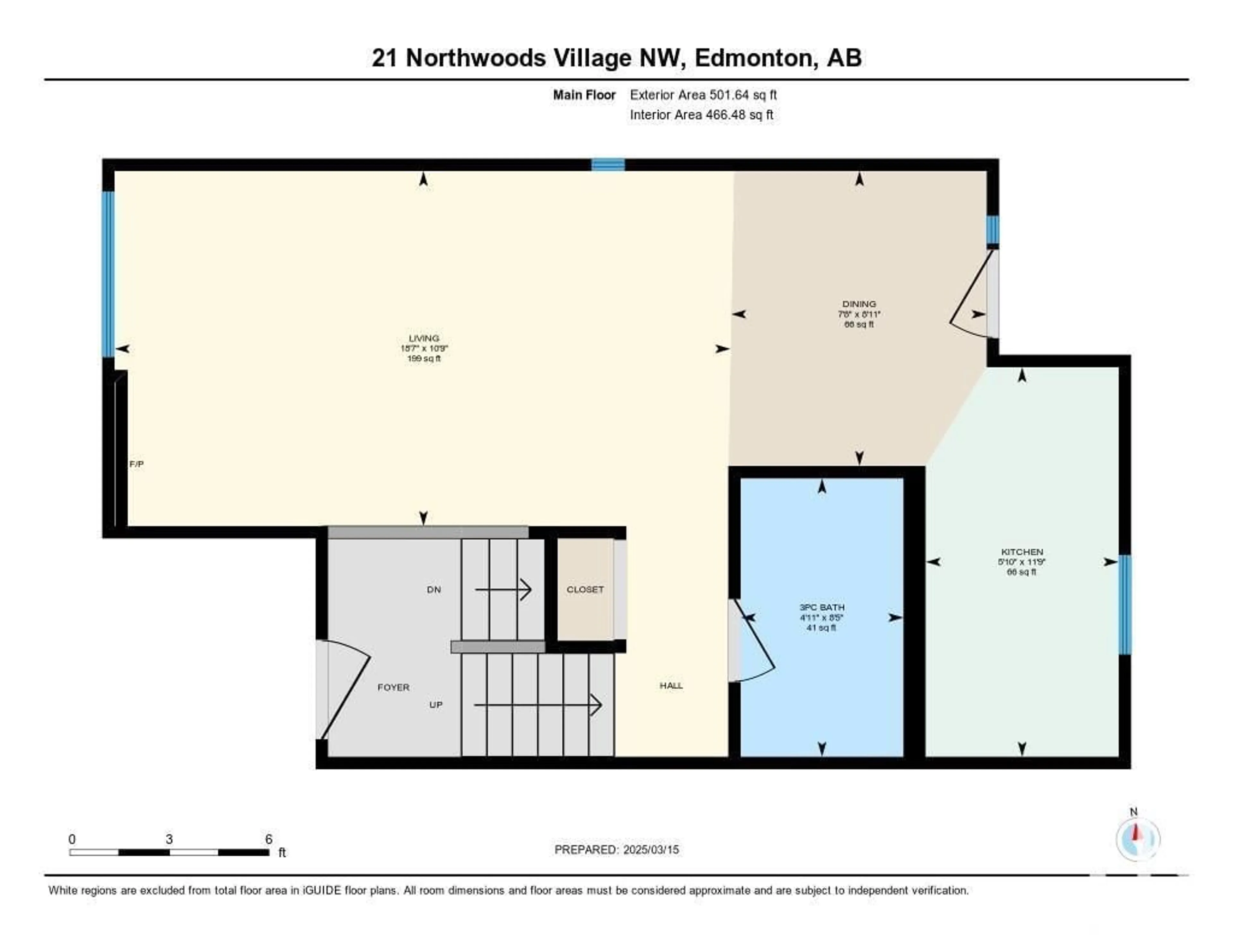 Floor plan for 21 NORTHWOODS VG NW, Edmonton Alberta T5X1T2
