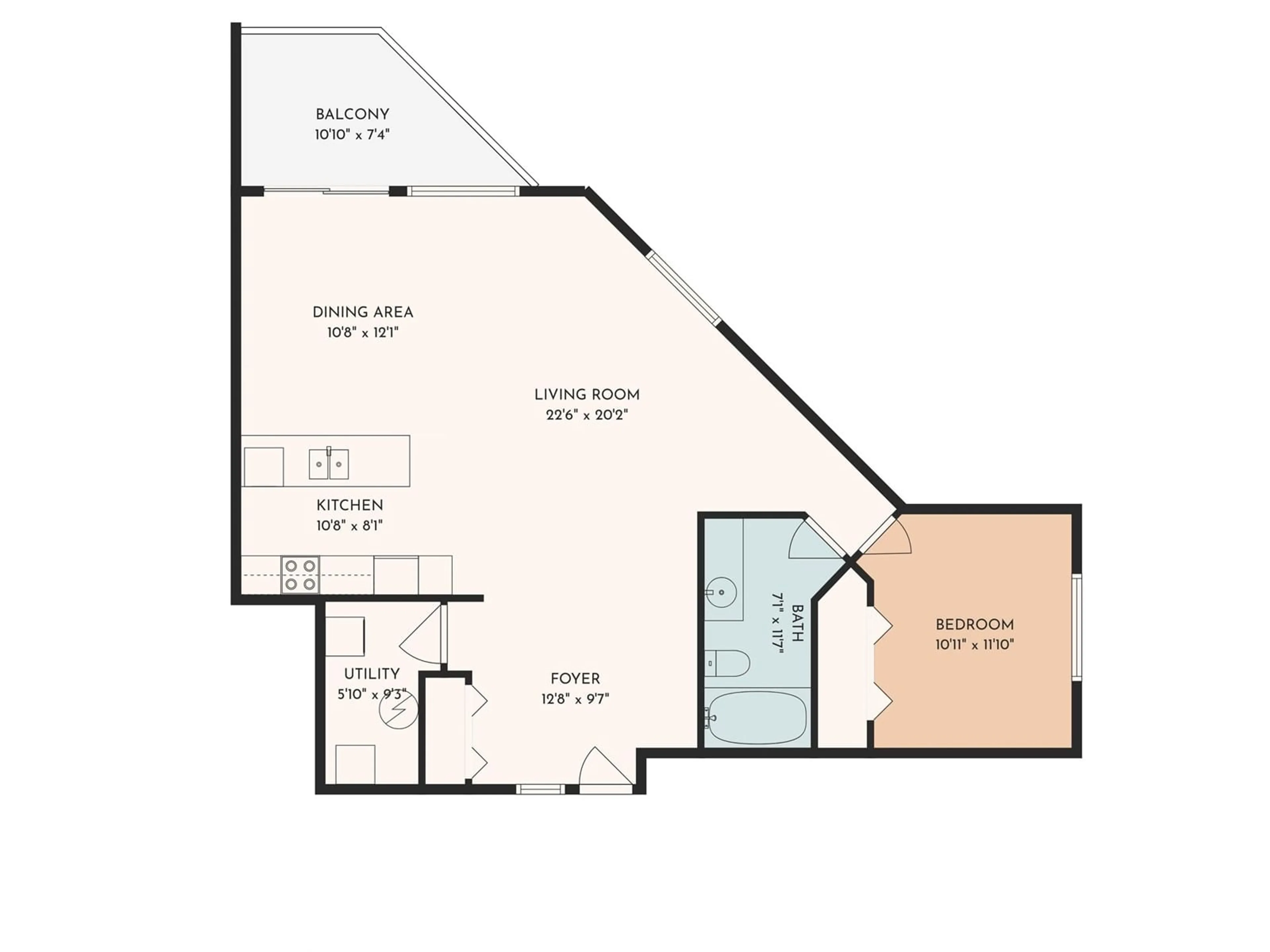 Floor plan for #340 10403 122 ST NW, Edmonton Alberta T5N4C1