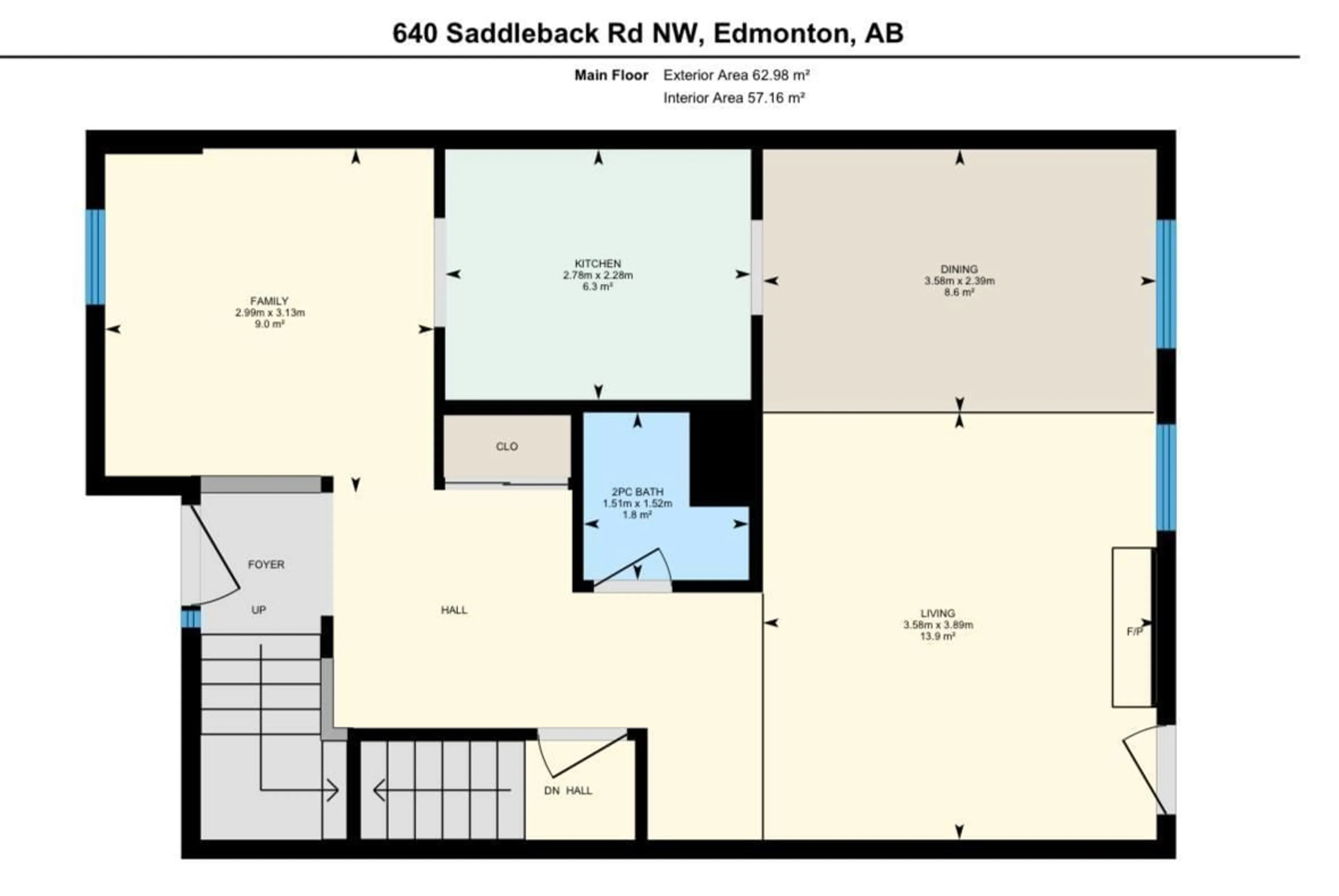 Floor plan for 640 SADDLEBACK RD, Edmonton Alberta T6J4Z3