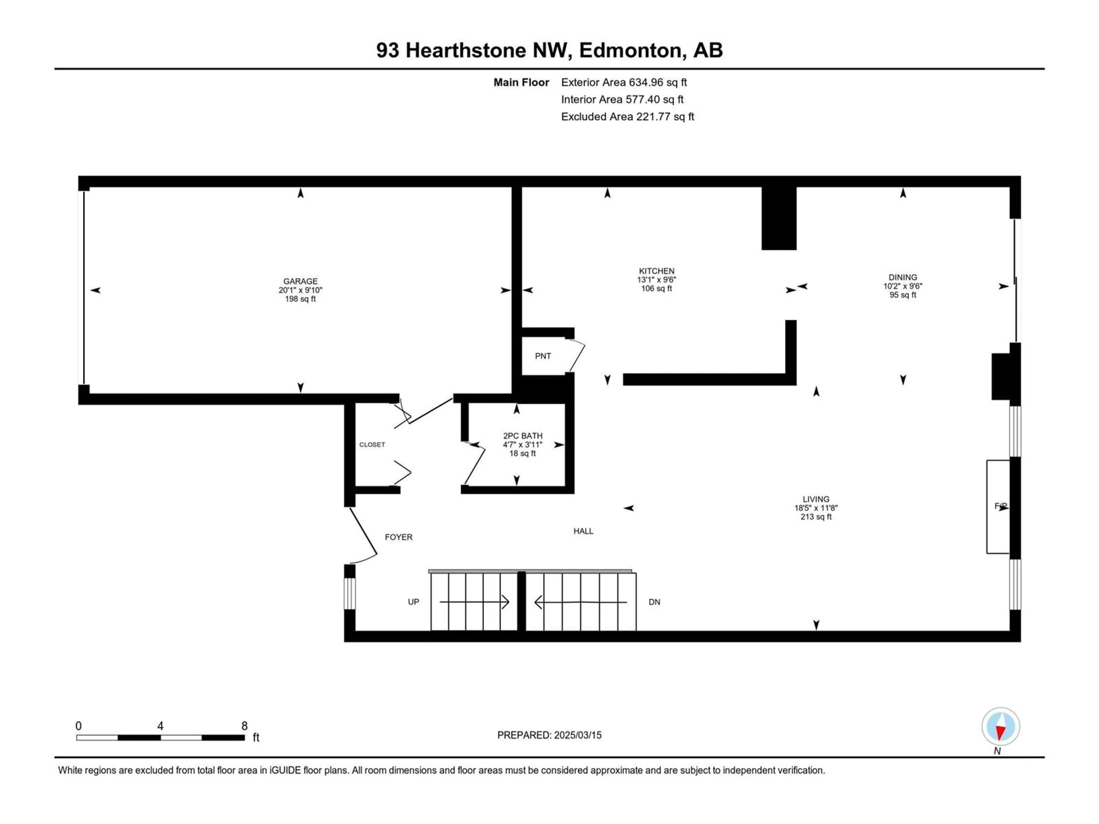 Floor plan for 93 HEARTHSTONE NW NW, Edmonton Alberta T6H5E5