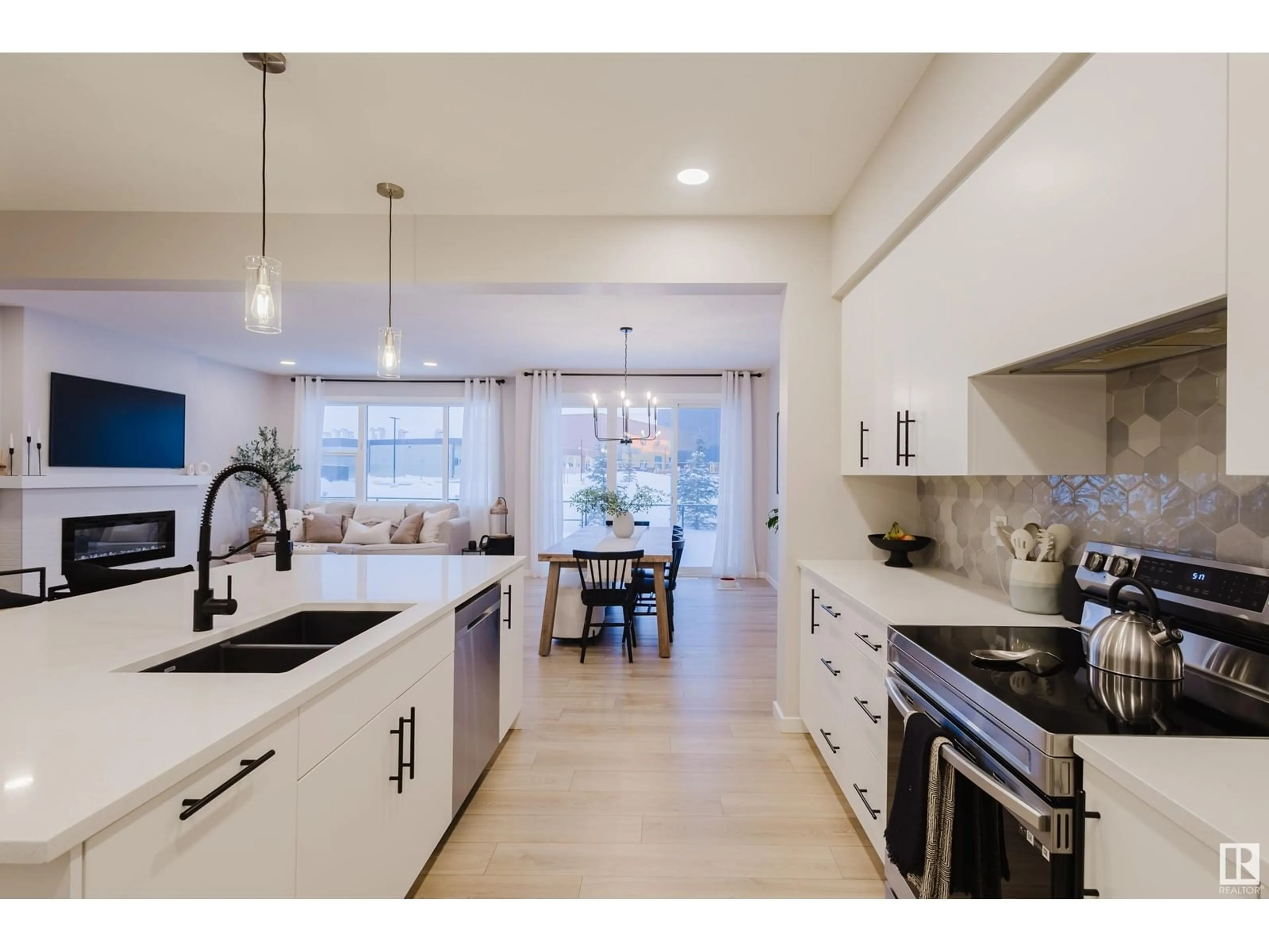 Open concept kitchen, ceramic/tile floor for 103 STILES BN, Leduc Alberta T9E1N8