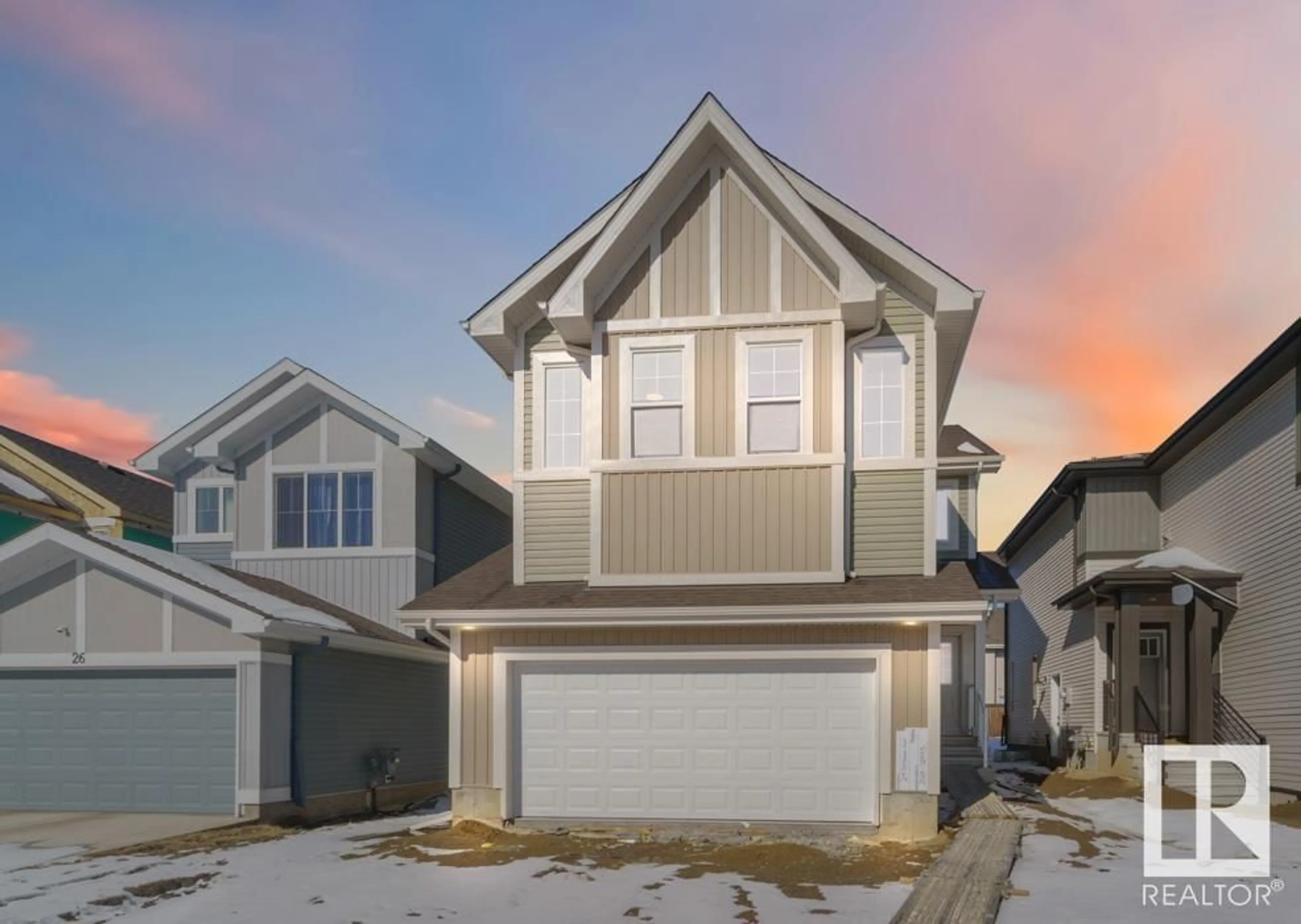 Home with vinyl exterior material, street for 24 SPRINGBROOK WD, Spruce Grove Alberta T7X2W5