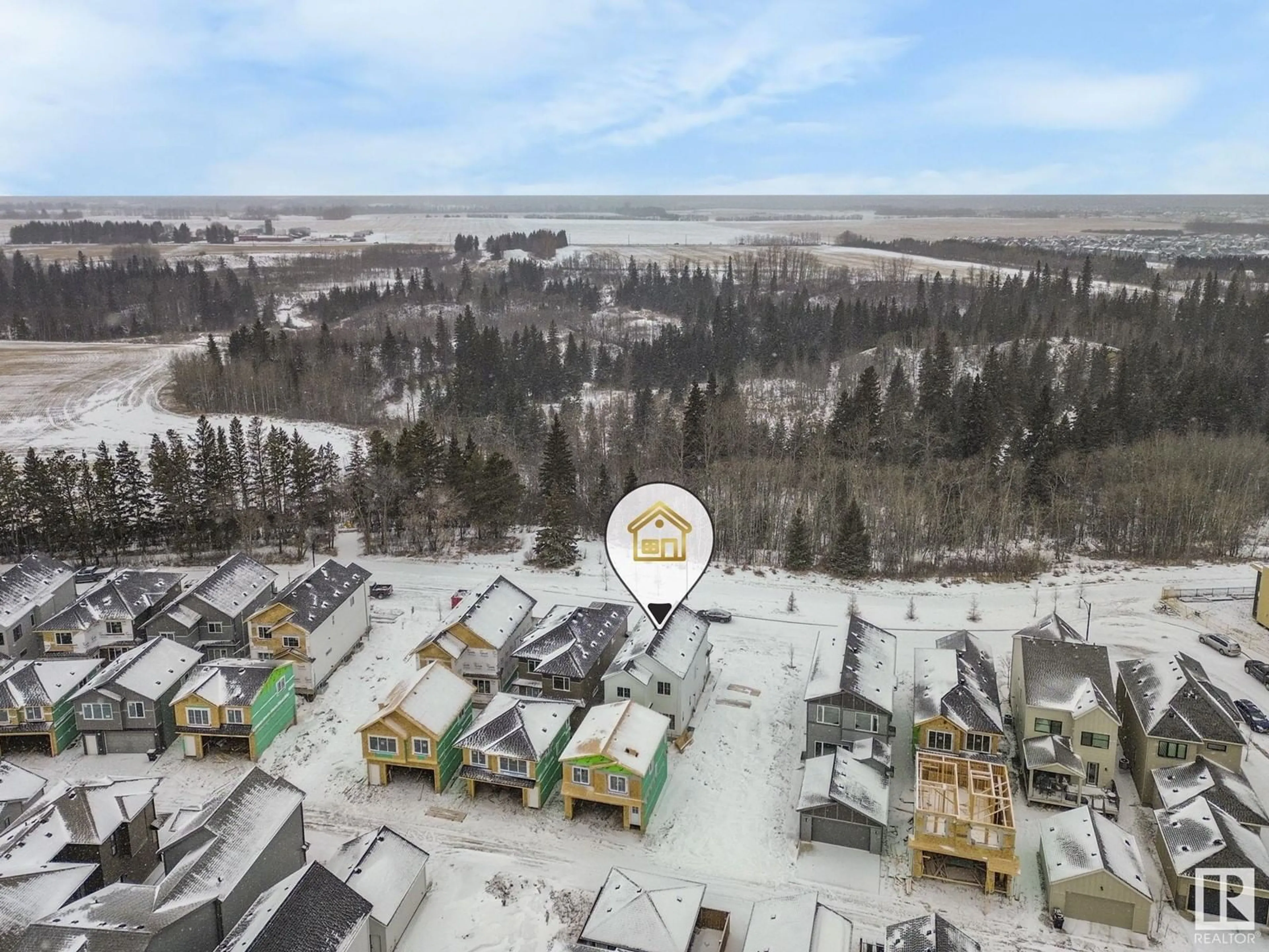 A pic from outside/outdoor area/front of a property/back of a property/a pic from drone, mountain view for SW - 6113 CRAWFORD DR, Edmonton Alberta T6W4L7