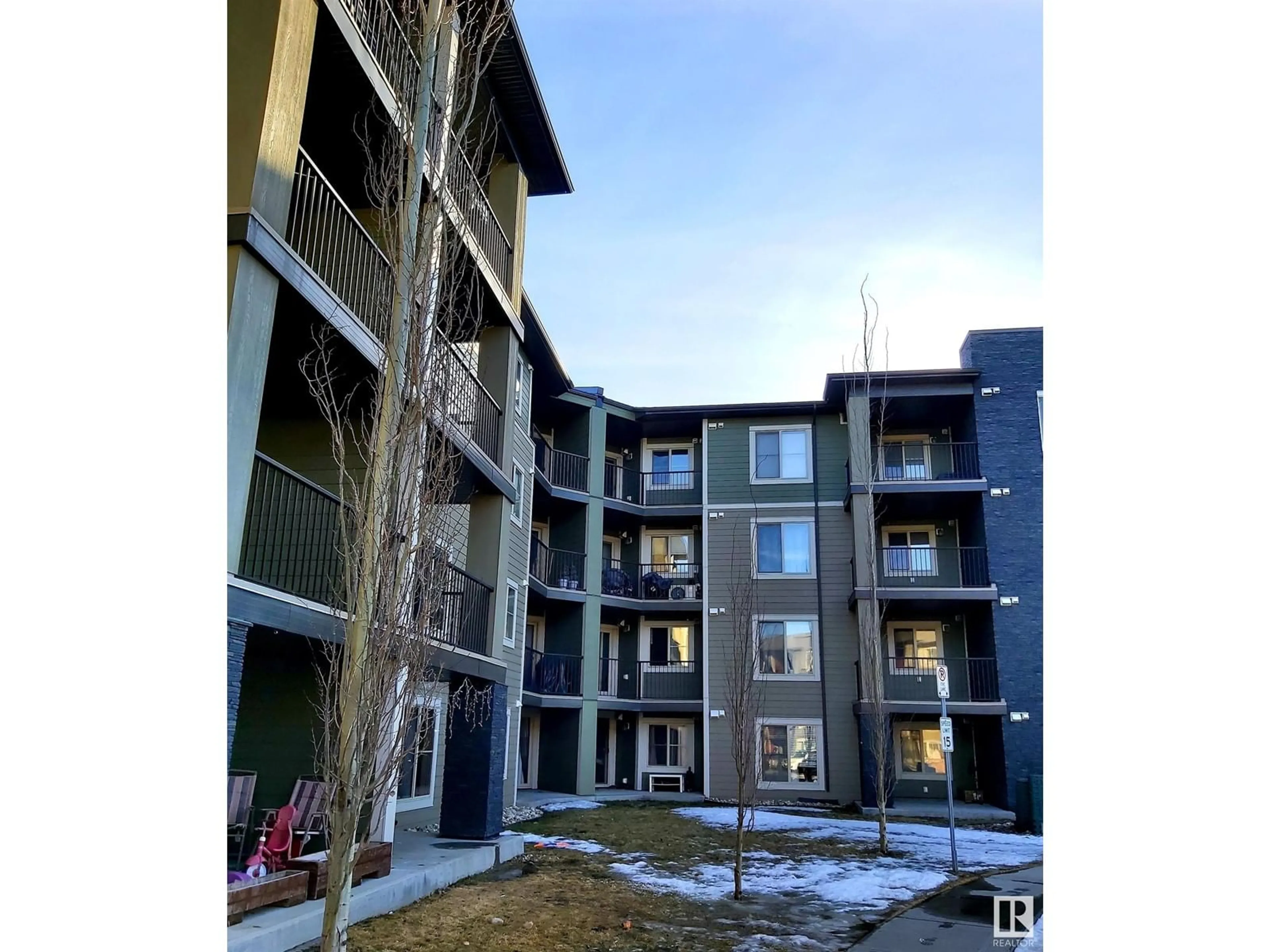 A pic from outside/outdoor area/front of a property/back of a property/a pic from drone, building for #108 - 111 WATT CM, Edmonton Alberta T6X2C6