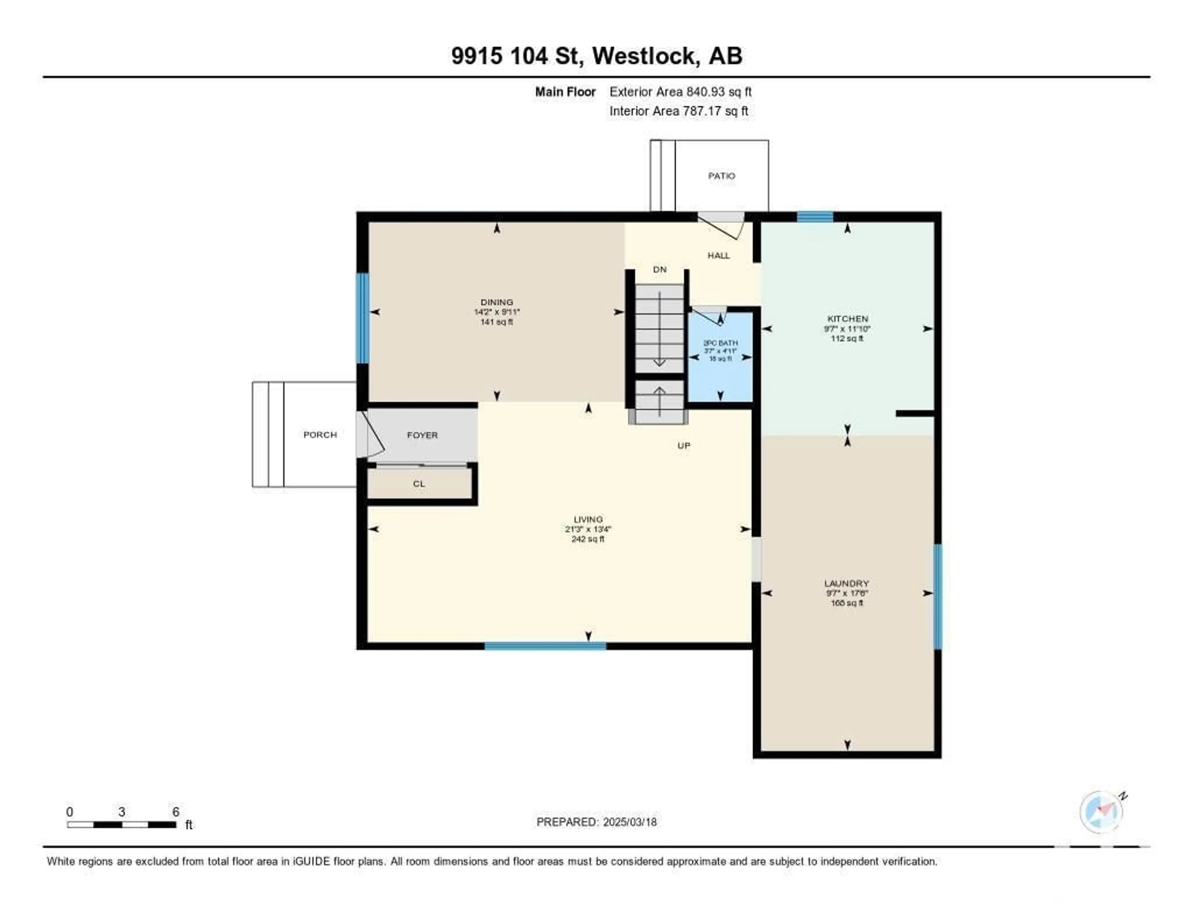 Floor plan for 9915 104 ST, Westlock Alberta T7P1T3