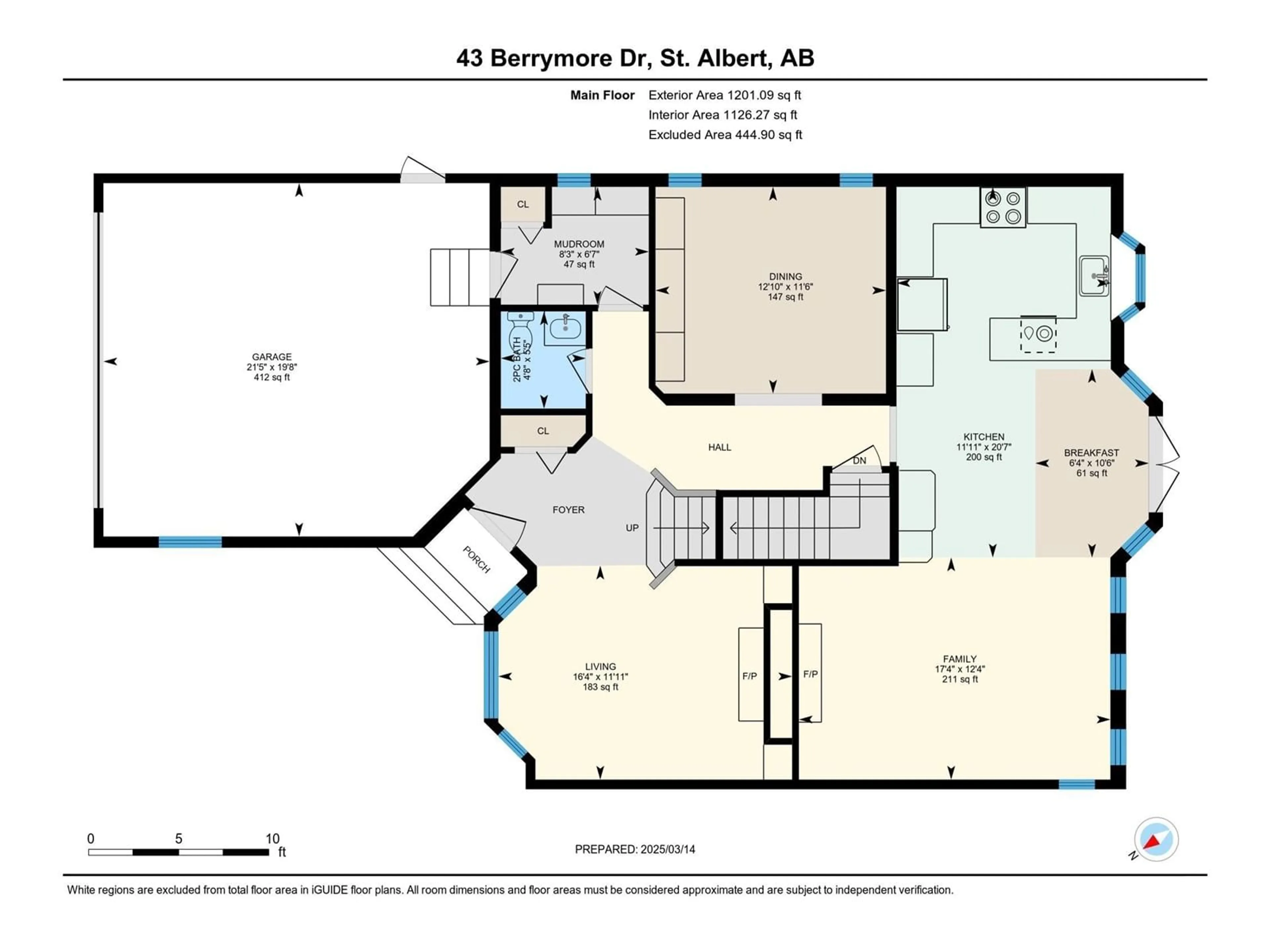 Floor plan for 43 BERRYMORE DR, St. Albert Alberta T8N6B8