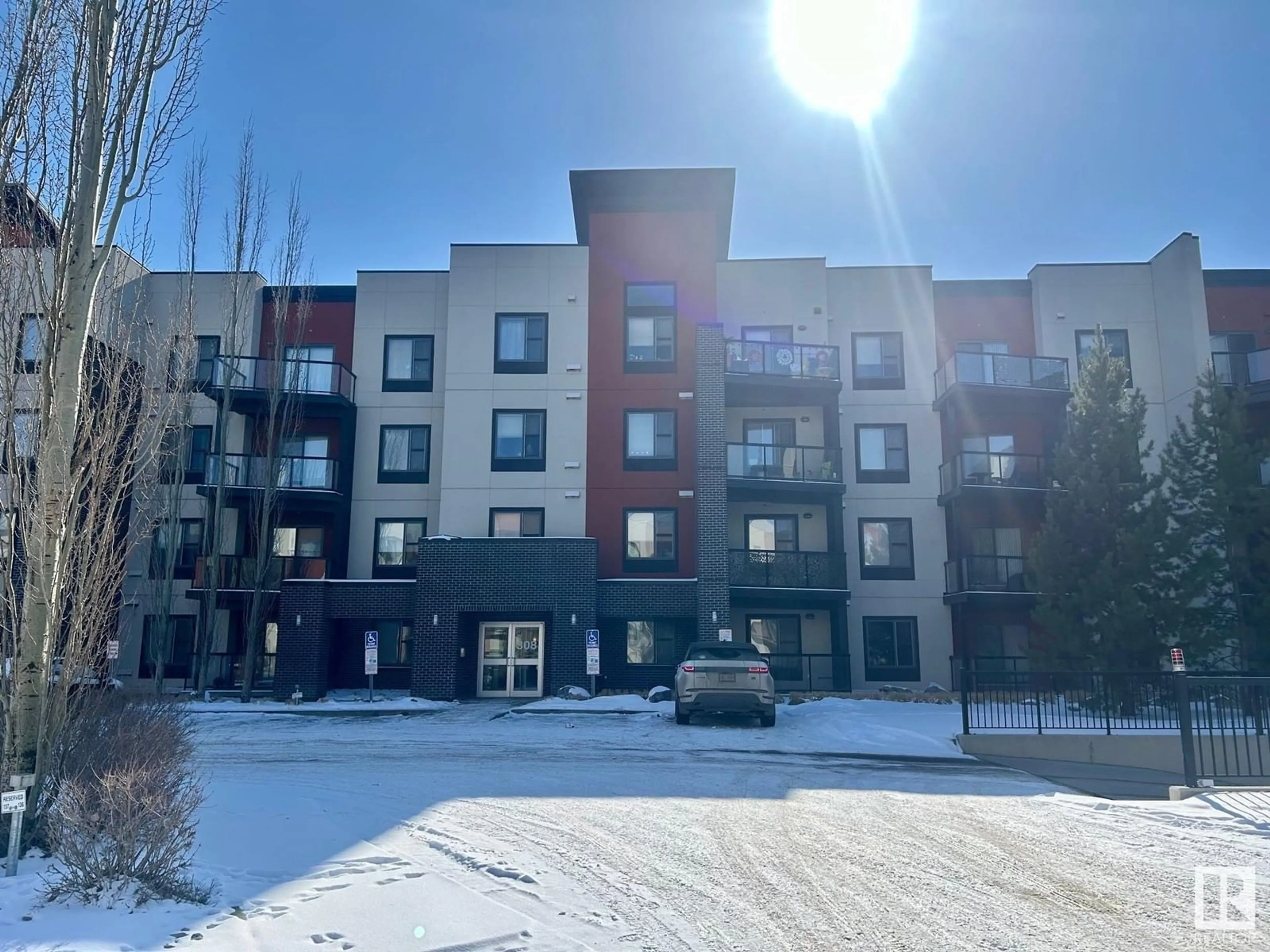 A pic from outside/outdoor area/front of a property/back of a property/a pic from drone, building for 308 - 333 AMBLESIDE LINK, Edmonton Alberta T6W0V3