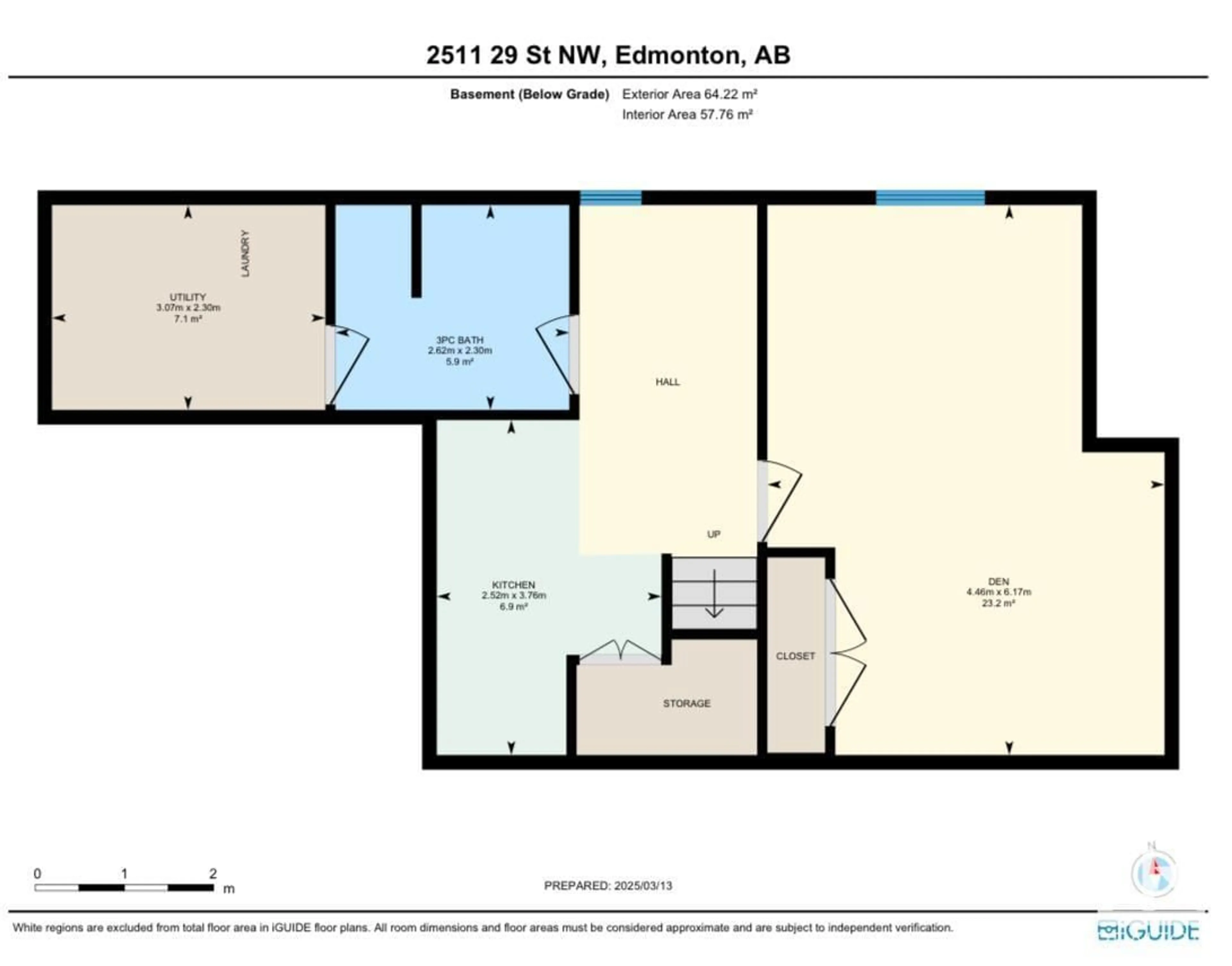 Floor plan for NW - 2511 29 ST, Edmonton Alberta T6T0C8