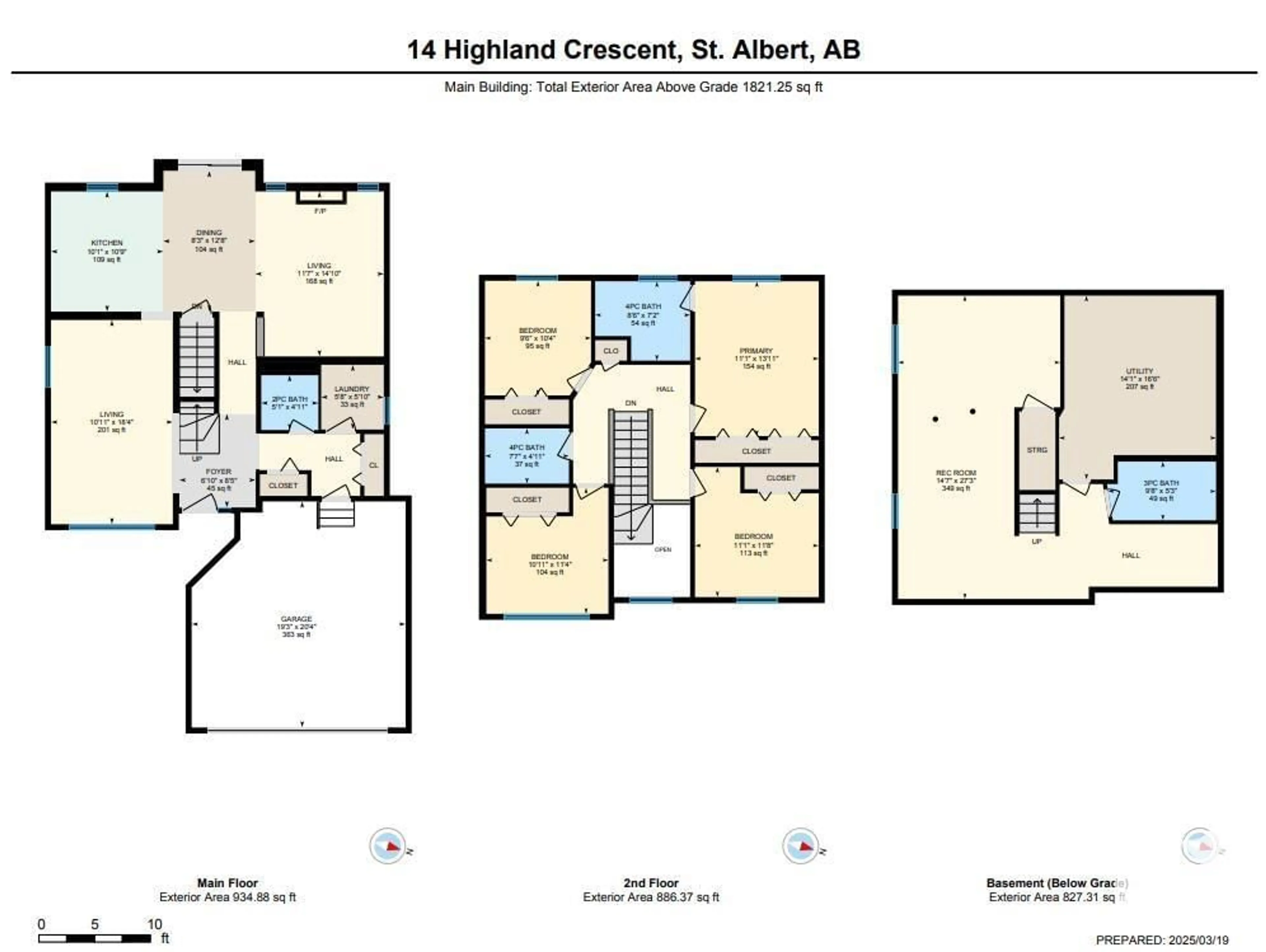 Floor plan for 14 HIGHLAND CR, St. Albert Alberta T8N6K1