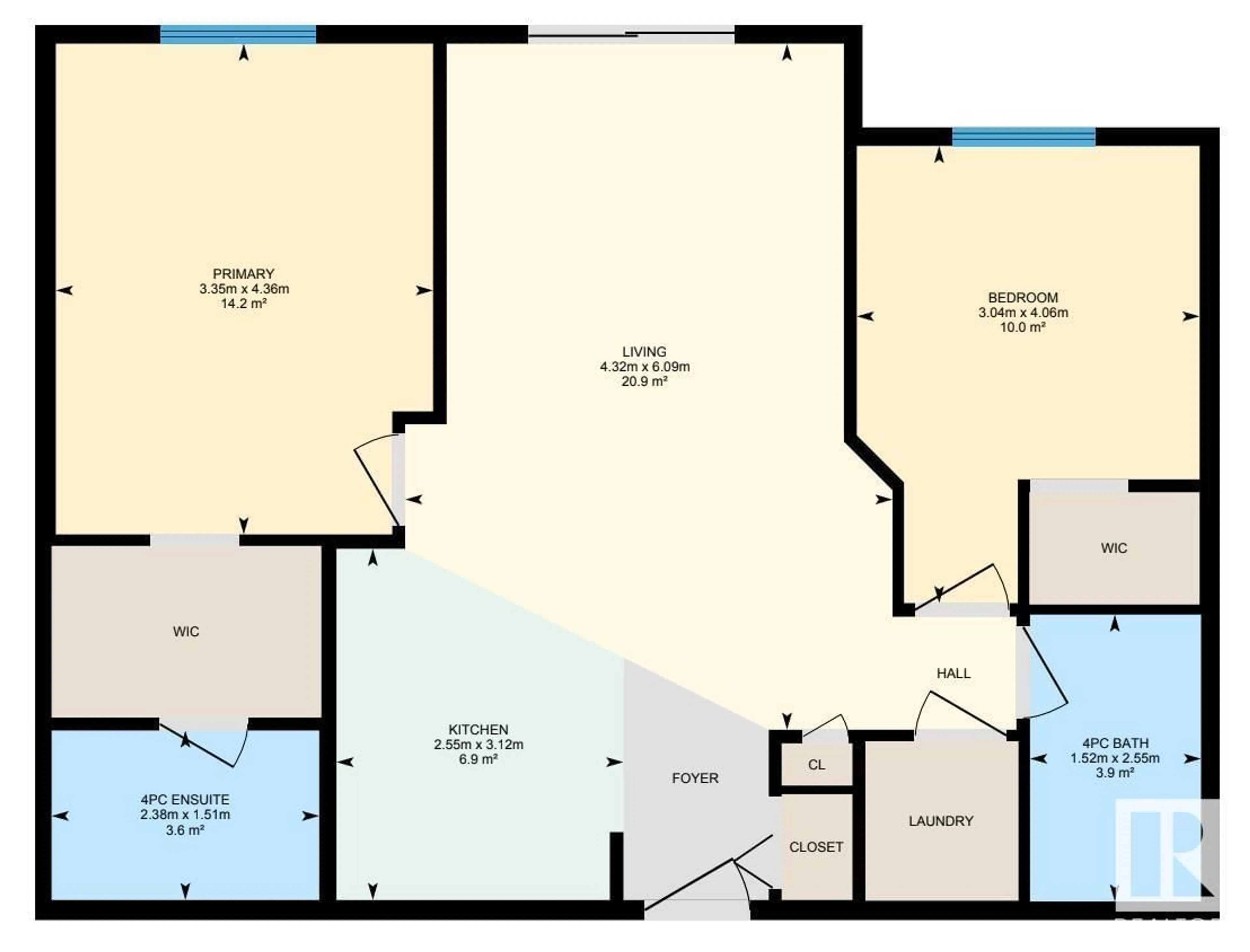 Floor plan for #112 - 16221 95 ST, Edmonton Alberta T5H4L9