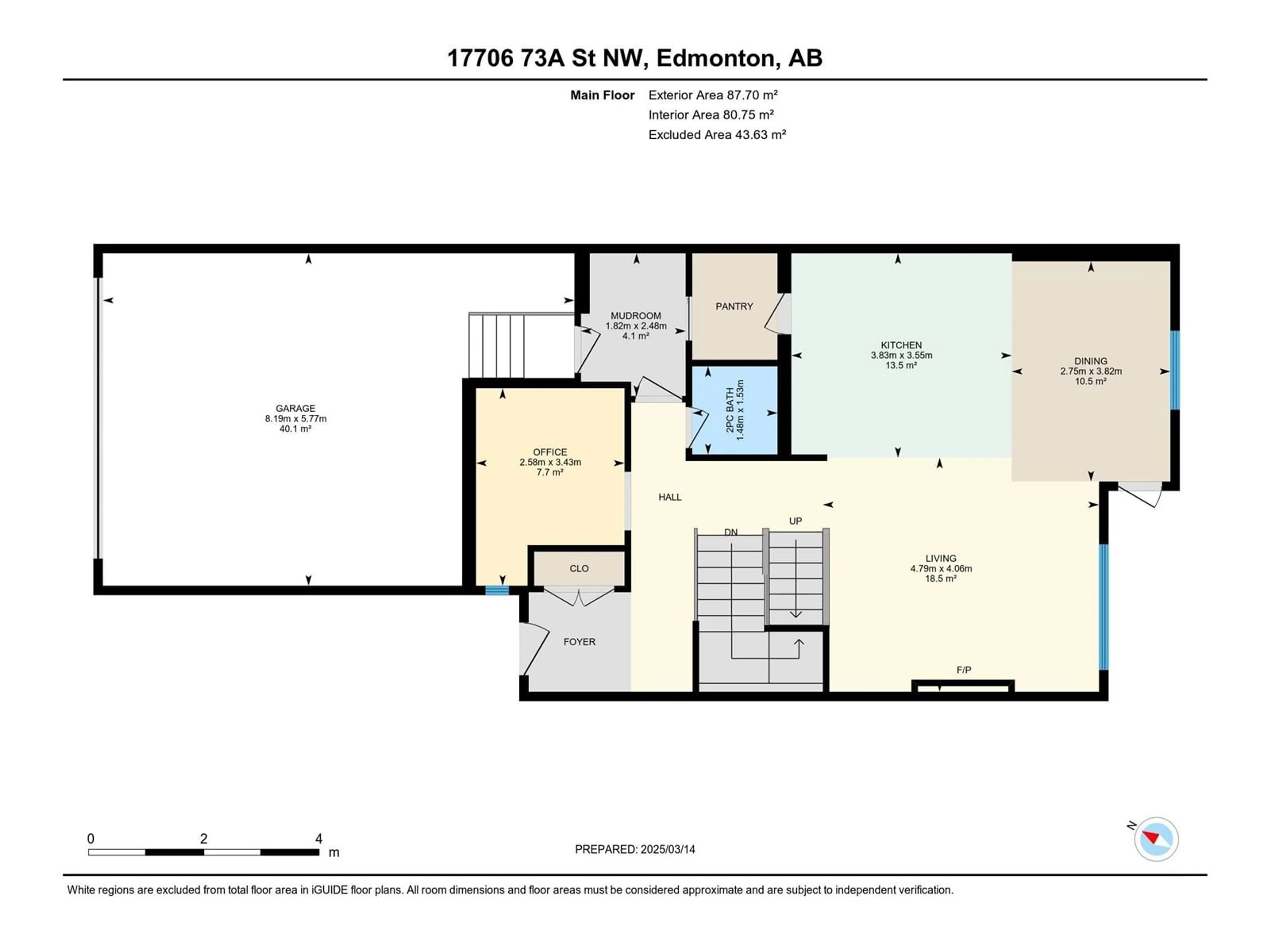 Floor plan for NW - 17706 73A ST, Edmonton Alberta T5Z0T1