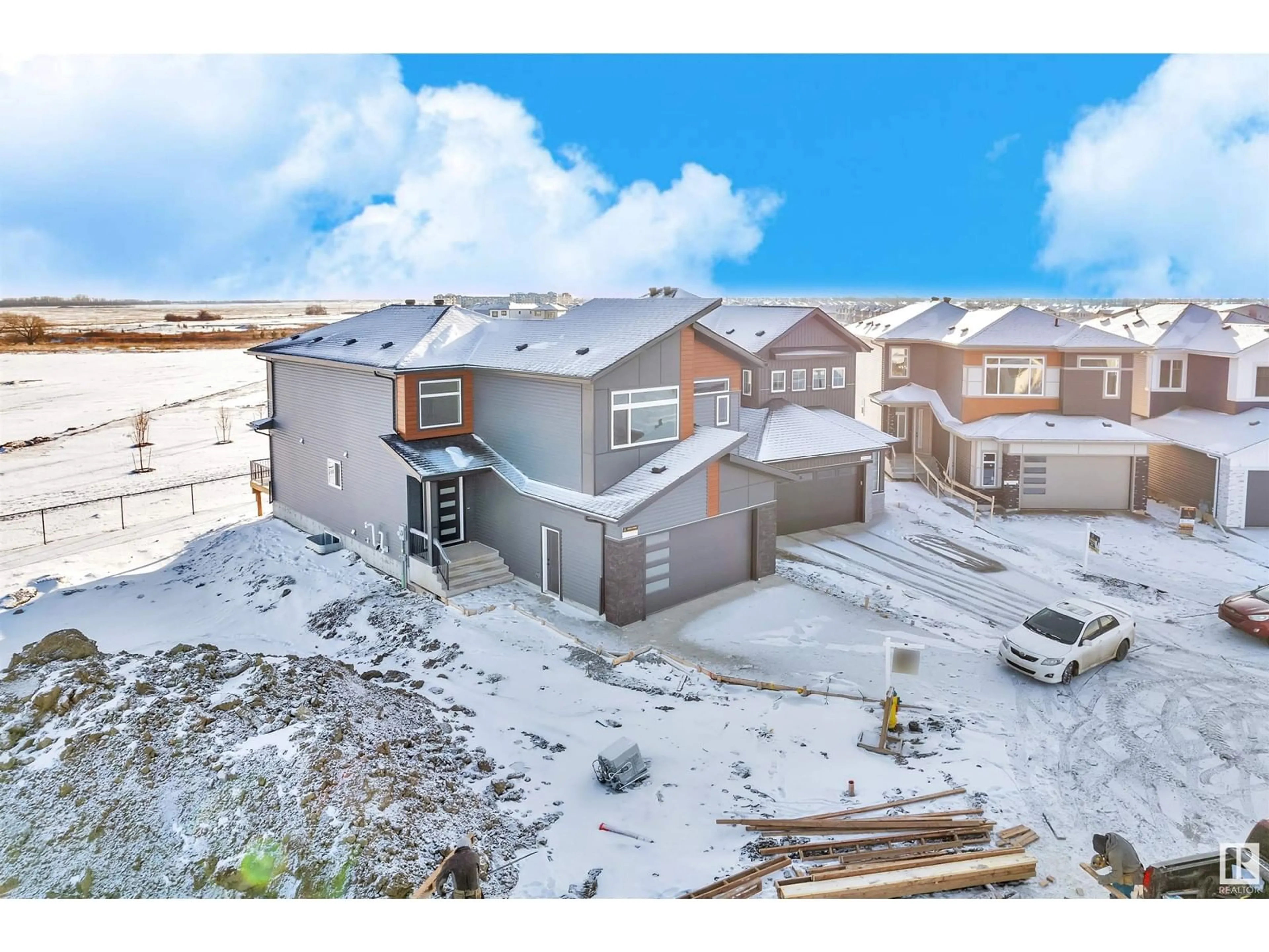 A pic from outside/outdoor area/front of a property/back of a property/a pic from drone, unknown for 416 PINE PT, Leduc Alberta T9E1S7