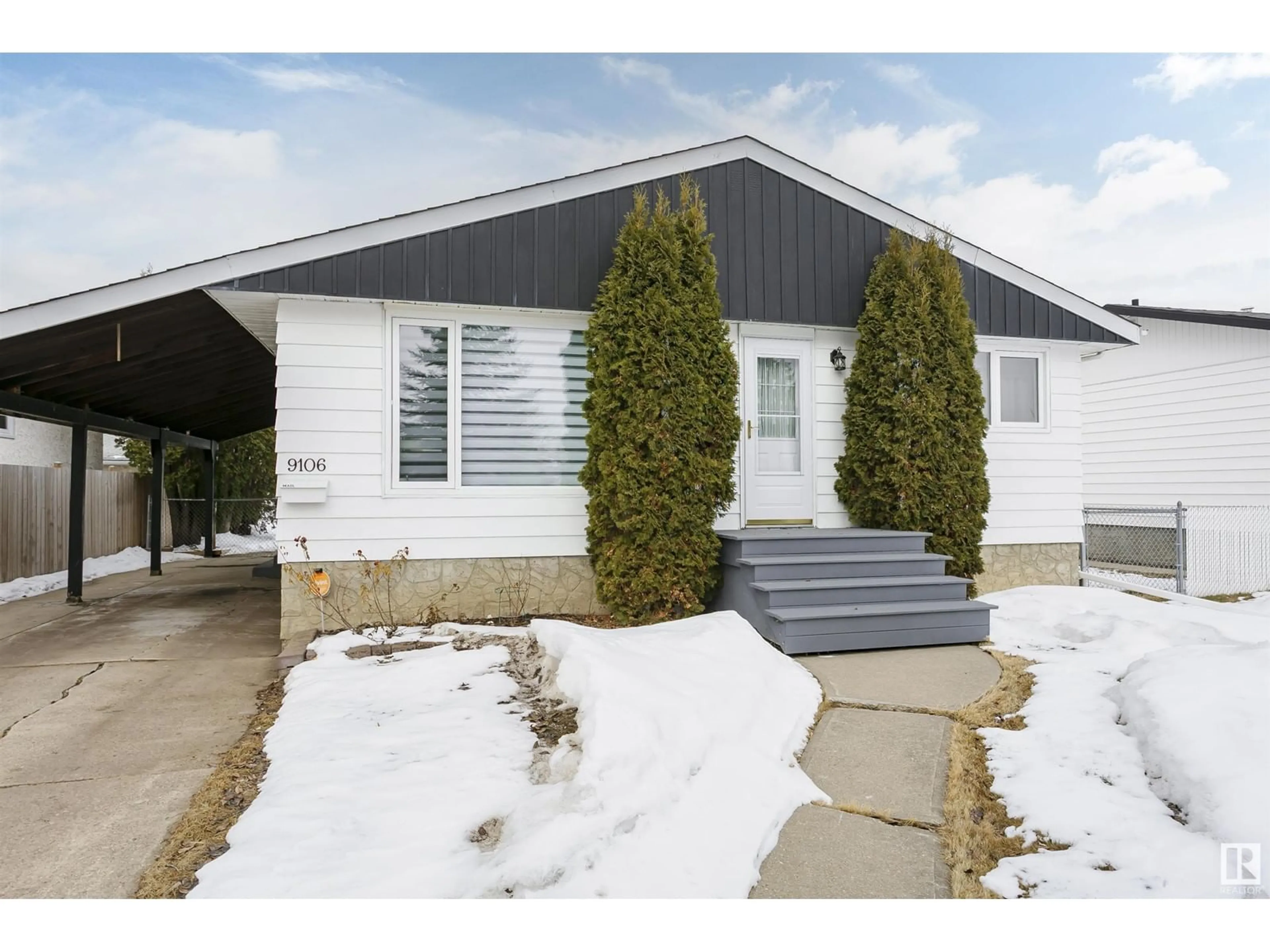 Home with vinyl exterior material, street for NW - 9106 153 ST, Edmonton Alberta T5R1P6
