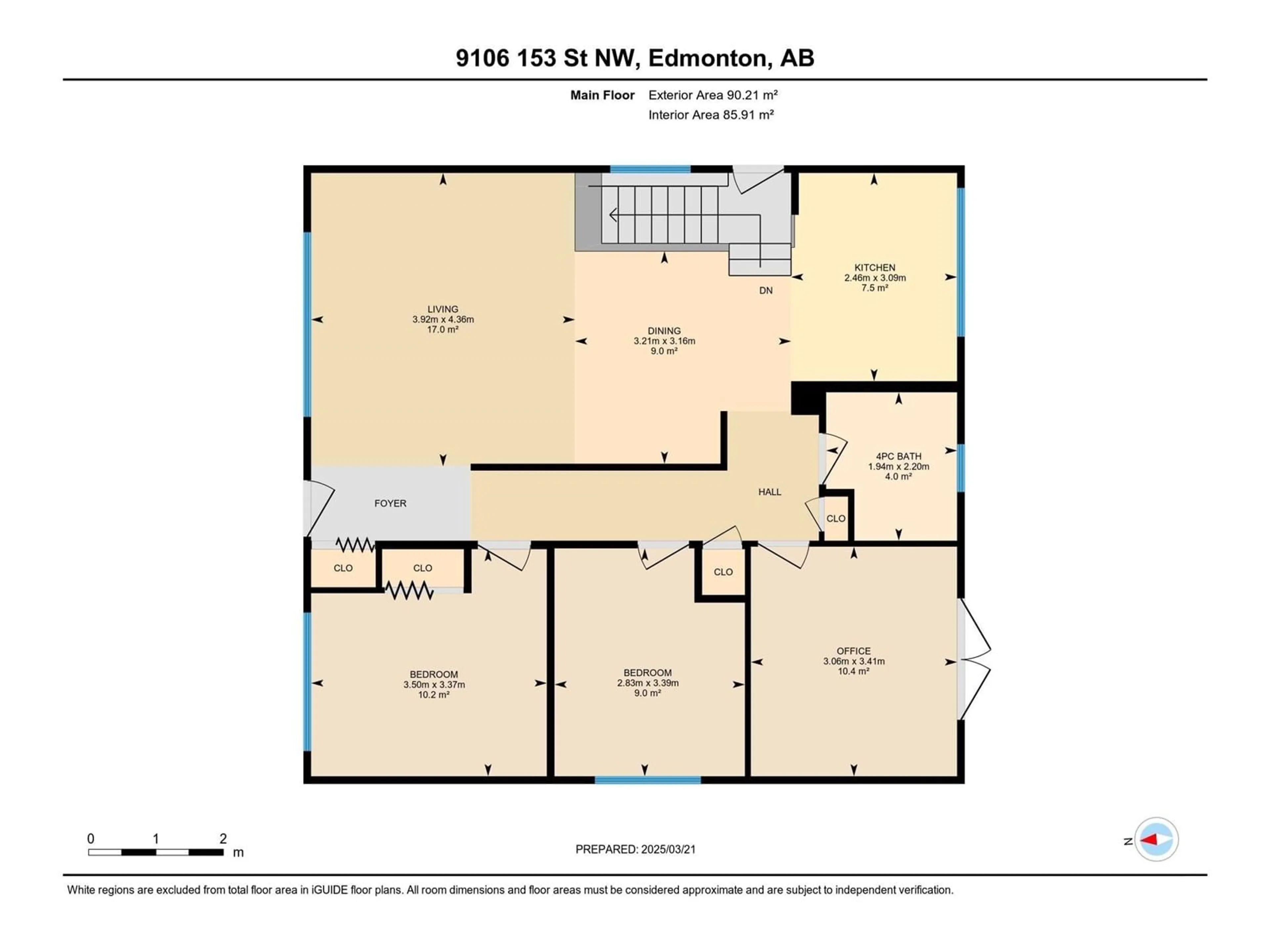 Floor plan for NW - 9106 153 ST, Edmonton Alberta T5R1P6