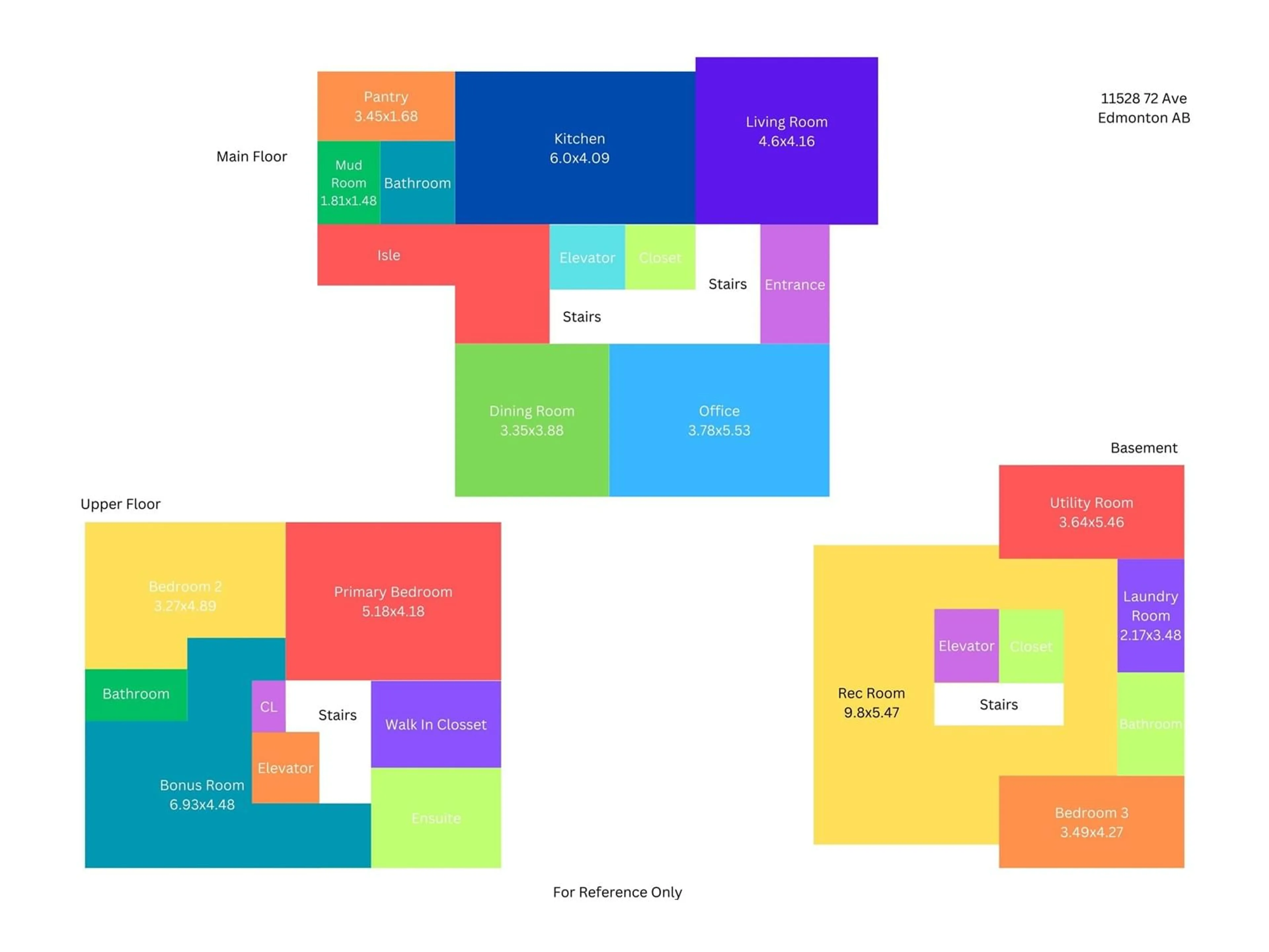 Floor plan for 11528 72 AV, Edmonton Alberta T6G0B8