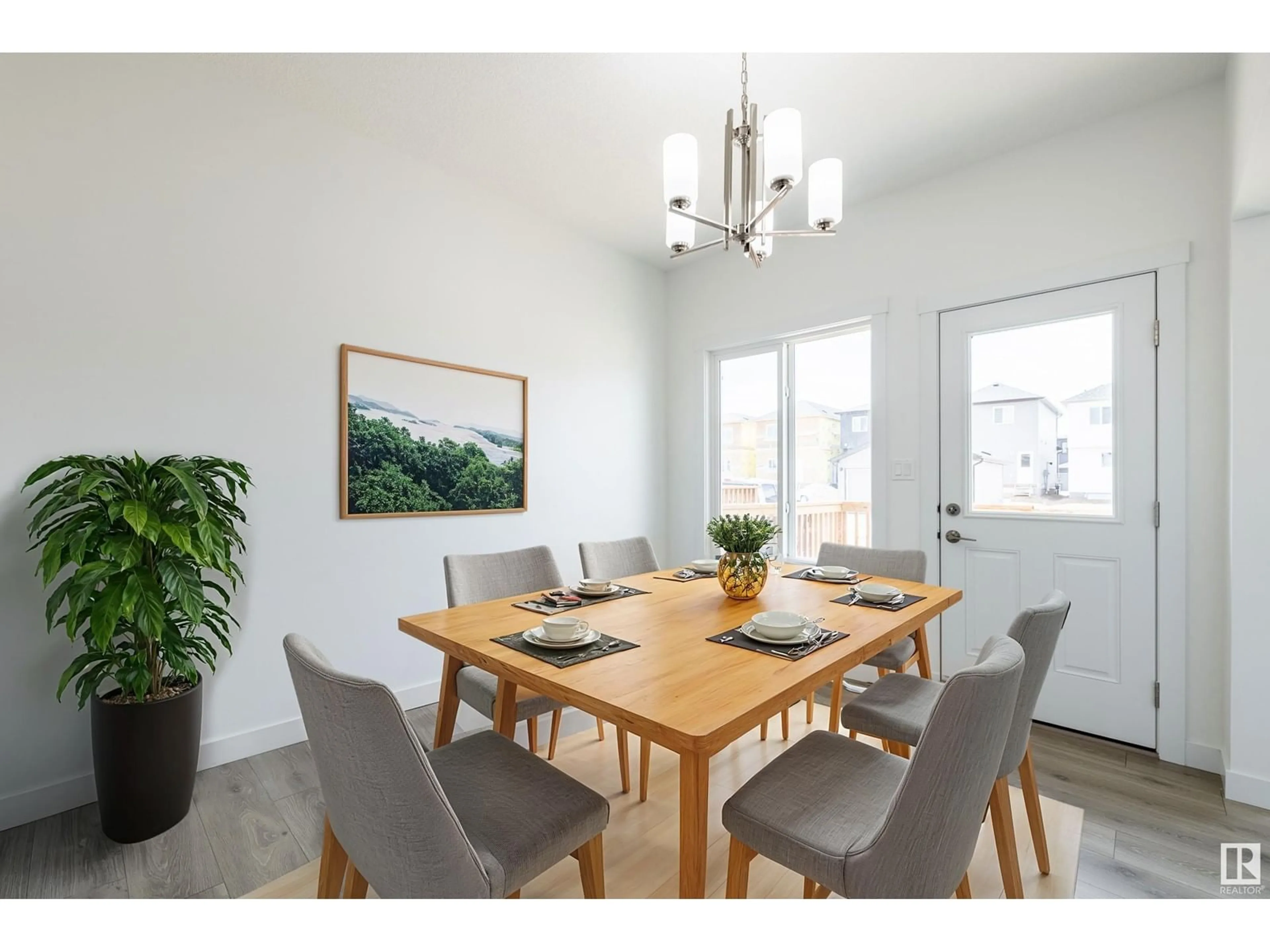 Dining room, wood/laminate floor for 57 COVELL CM, Spruce Grove Alberta T7X0Y7