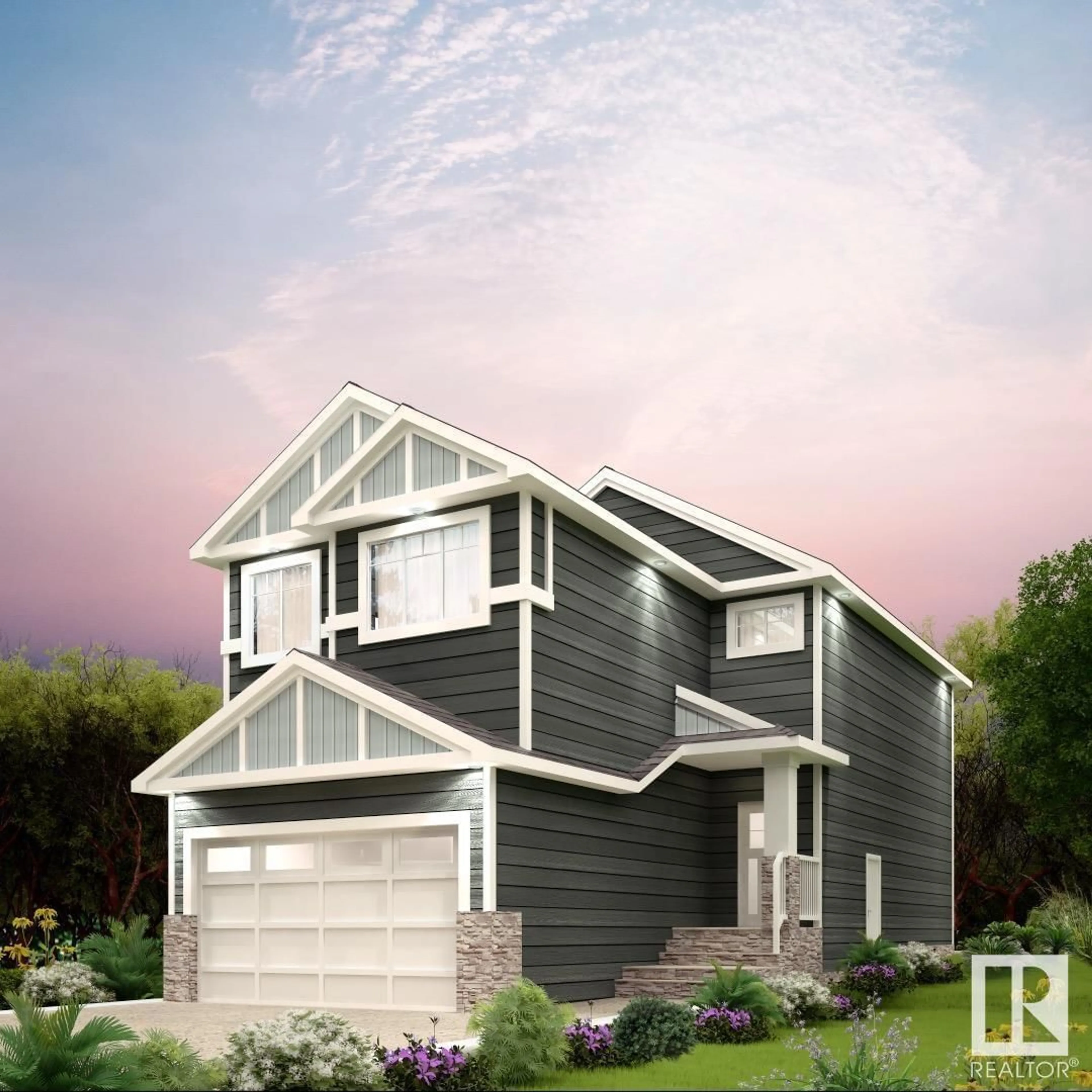 Home with vinyl exterior material, street for NW - 3715 213 ST, Edmonton Alberta T6M3C2