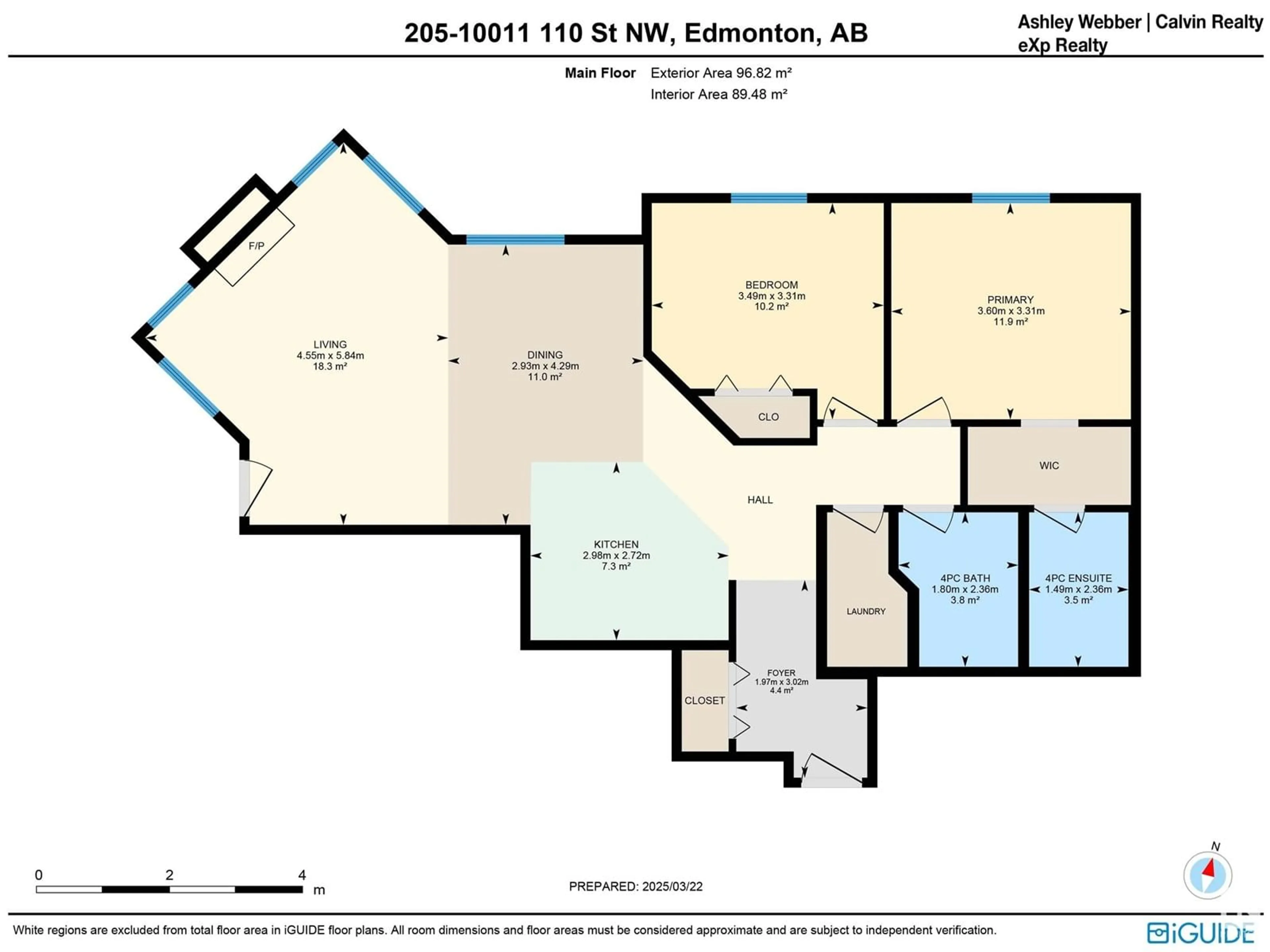 Floor plan for 205 110 ST, Edmonton Alberta T5K2X1