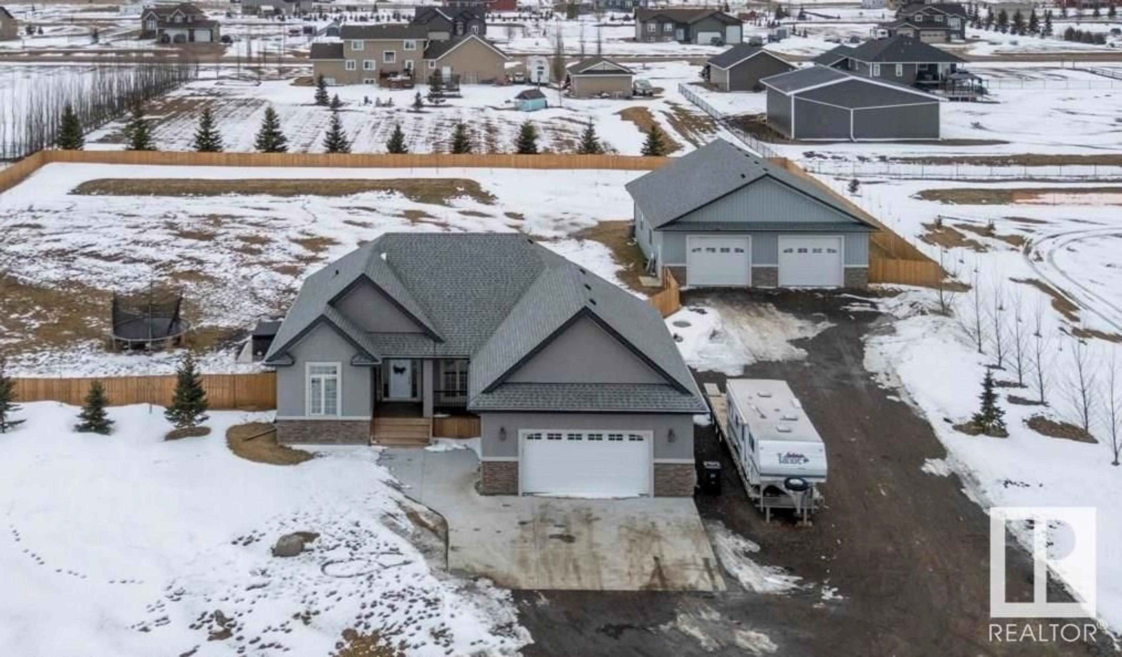 A pic from outside/outdoor area/front of a property/back of a property/a pic from drone, water/lake/river/ocean view for 42230 - 317 TWP RD 632, Rural Bonnyville M.D. Alberta T9M1P2