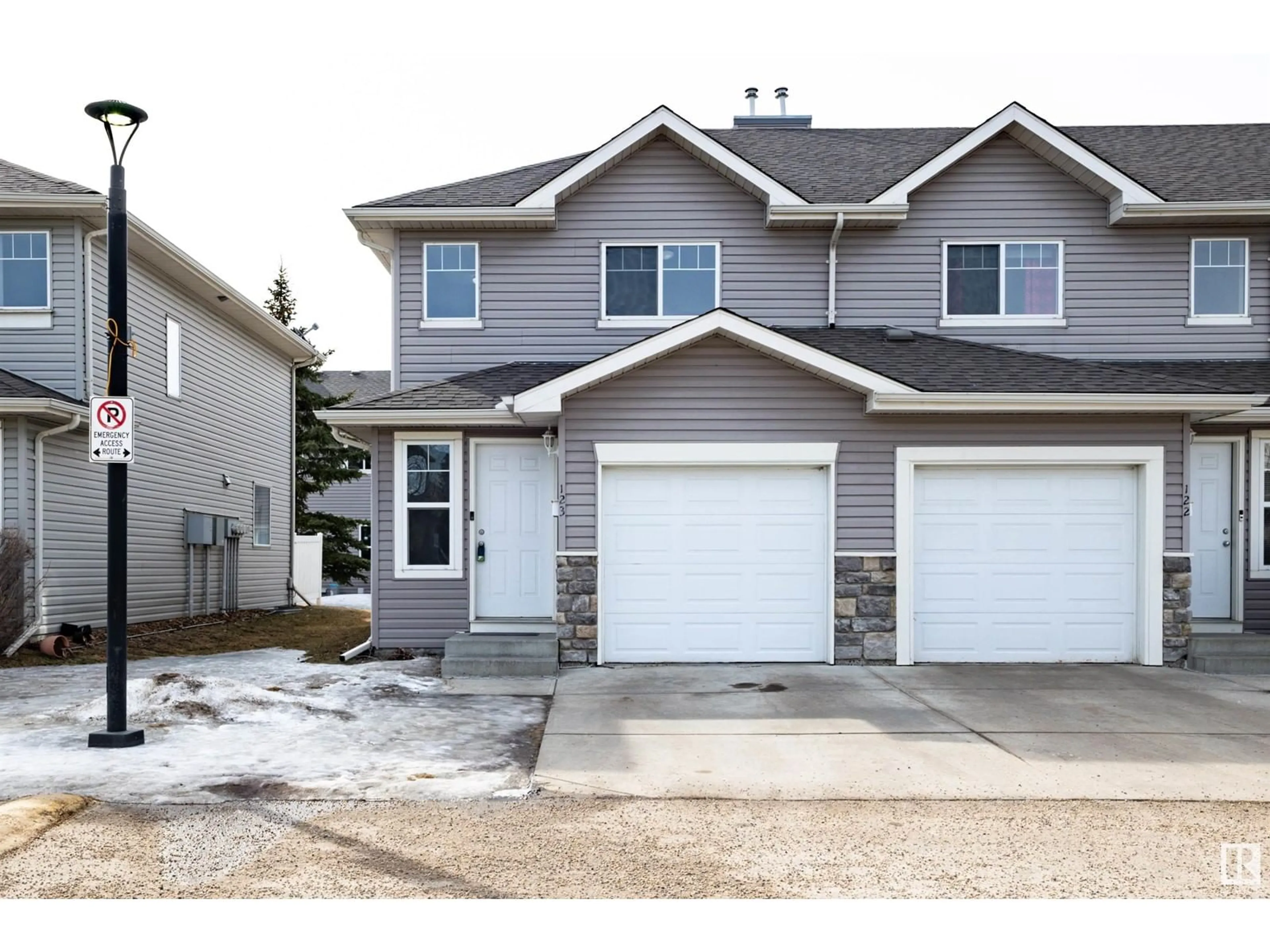 Home with vinyl exterior material, street for #123 - 230 EDWARDS DR, Edmonton Alberta T6X1G7
