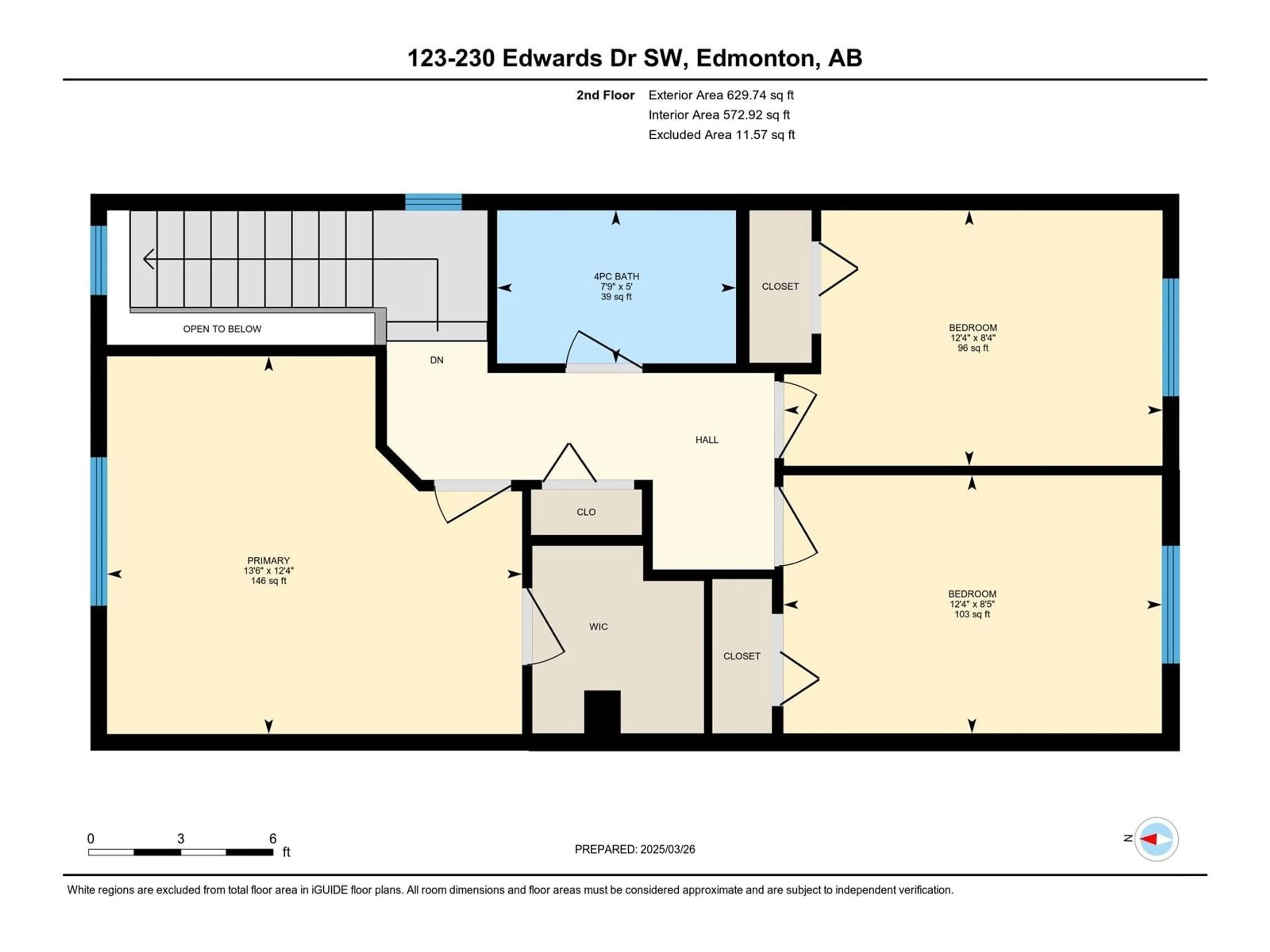 Floor plan for #123 - 230 EDWARDS DR, Edmonton Alberta T6X1G7