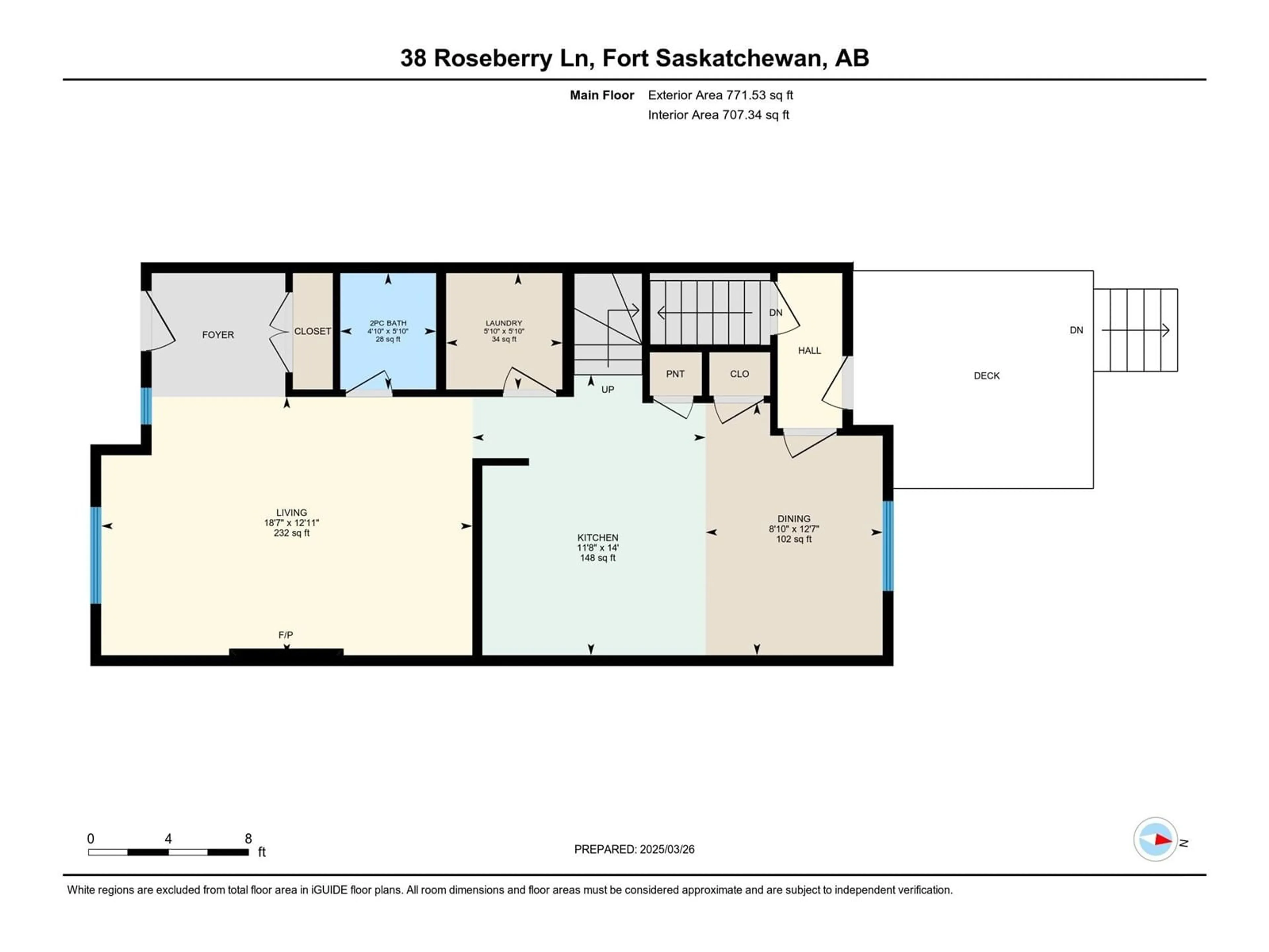 Floor plan for 38 ROSEBERRY LN, Fort Saskatchewan Alberta T8L0M6