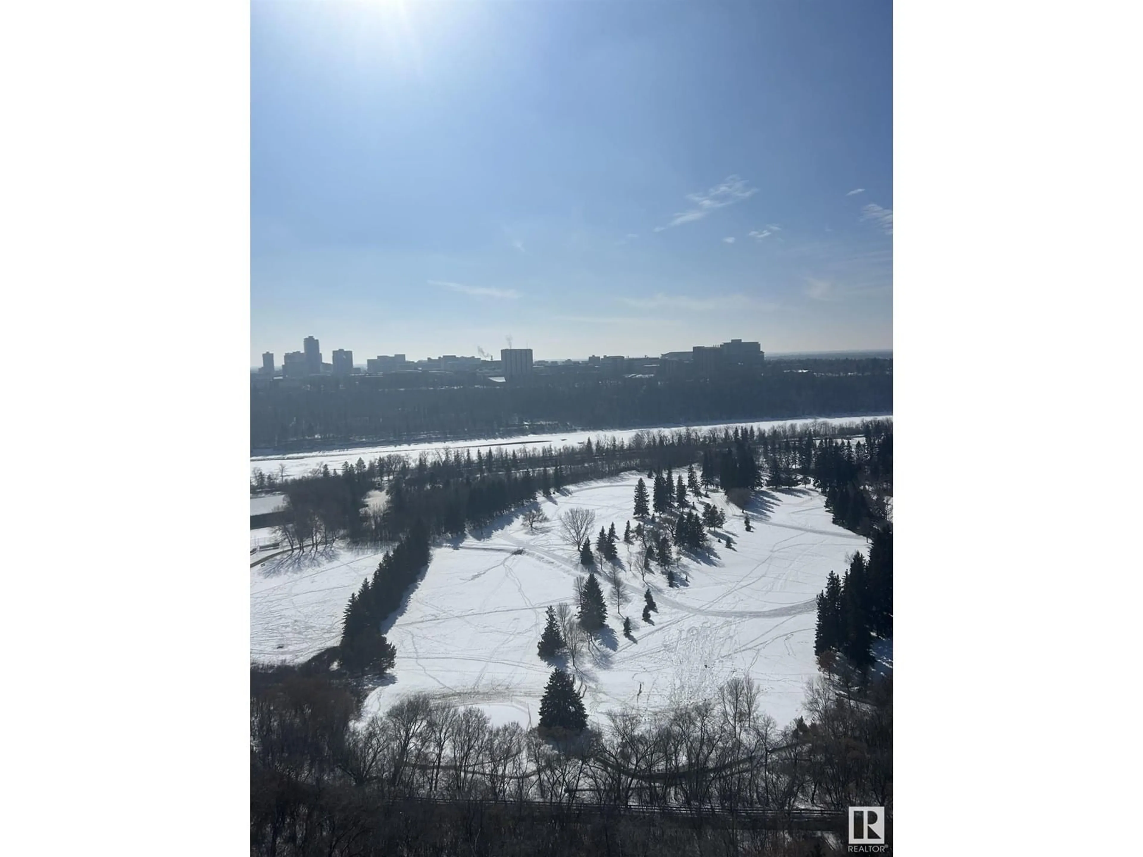 A pic from outside/outdoor area/front of a property/back of a property/a pic from drone, water/lake/river/ocean view for 9835 - 1801 113 ST NW, Edmonton Alberta T5K1N4