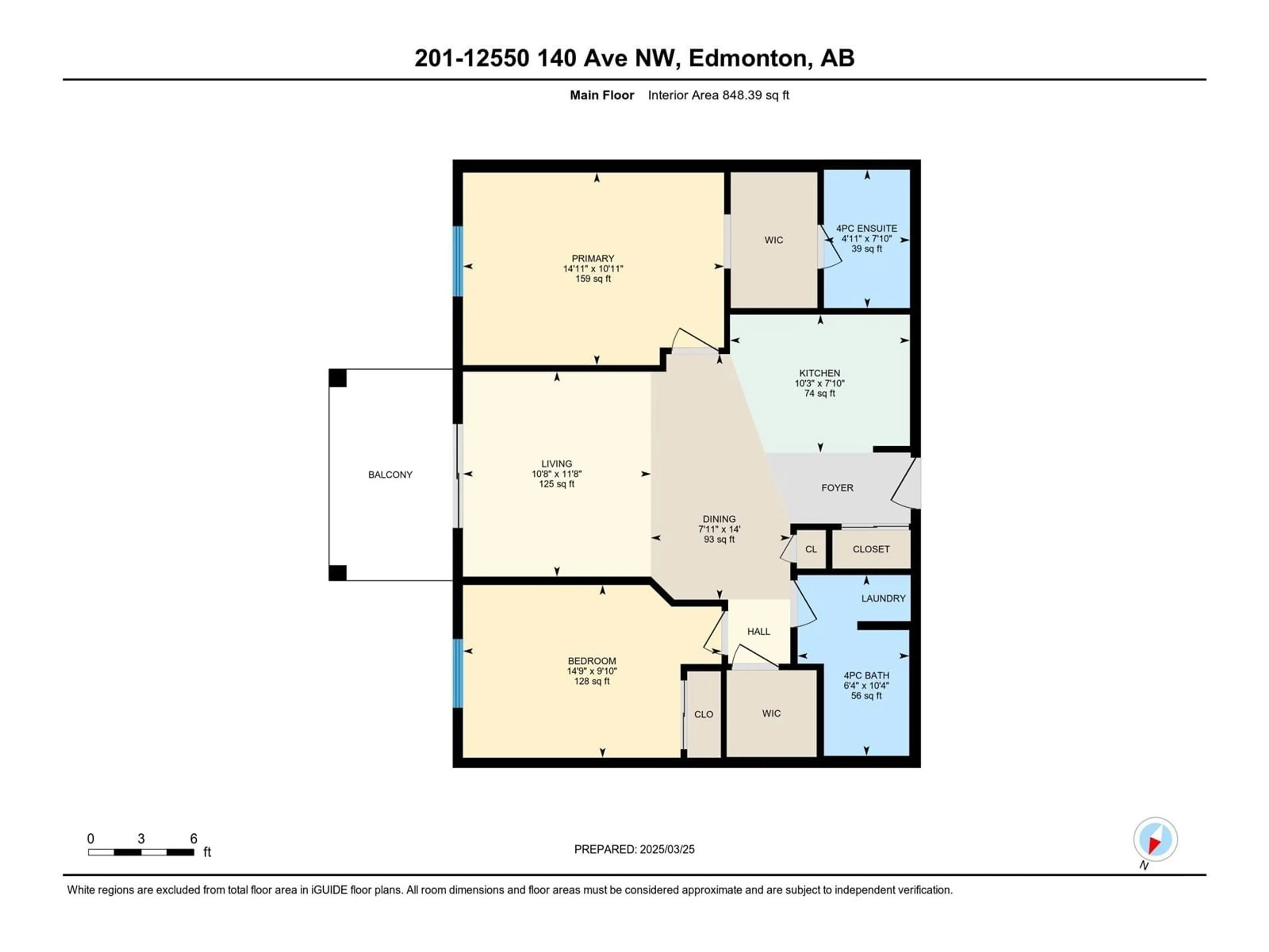 Floor plan for #201 - 12550 140 AV, Edmonton Alberta T5X6J4