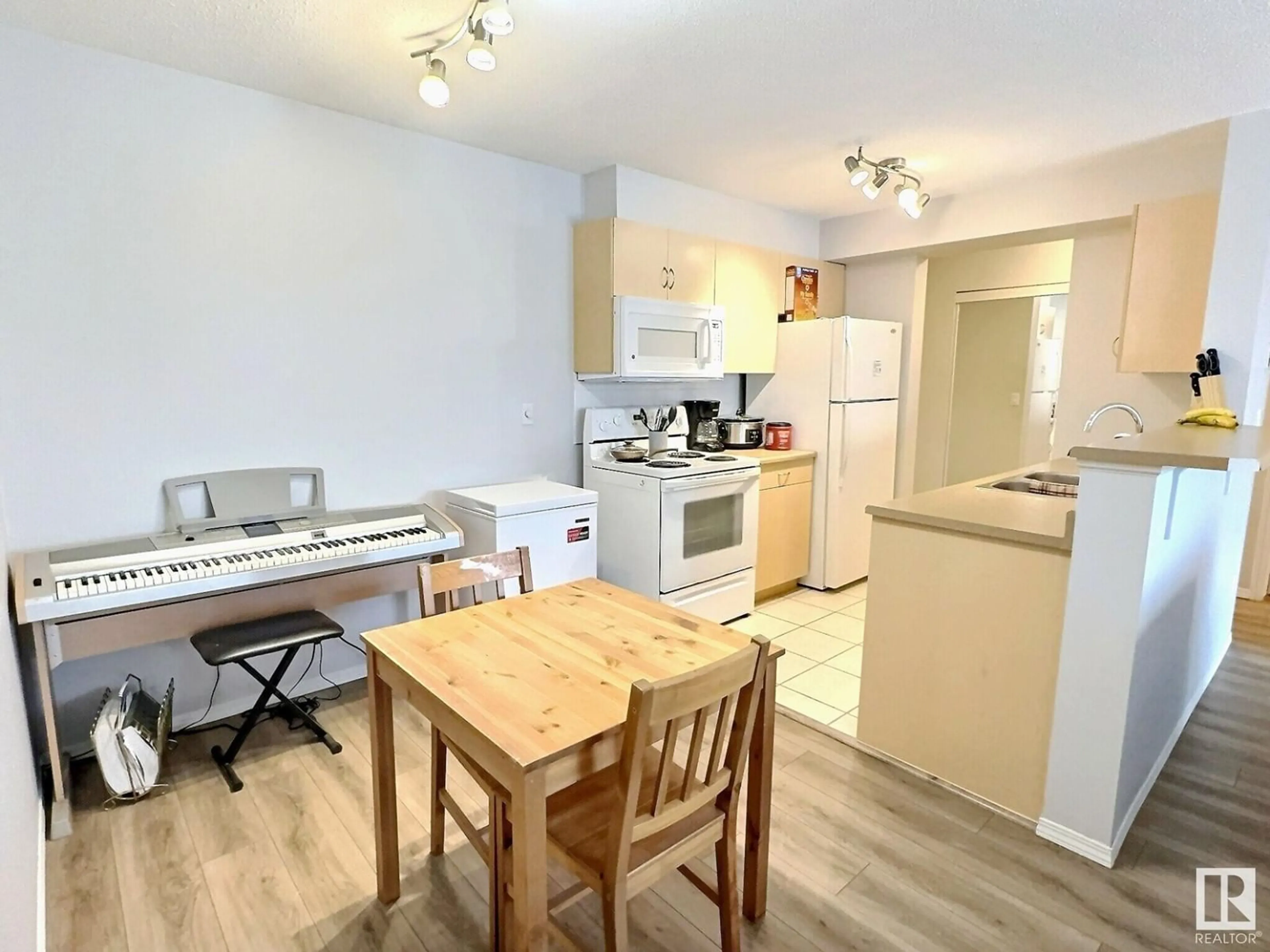 Standard kitchen, wood/laminate floor for #417 - 17003 67 AV, Edmonton Alberta T5T6Y5
