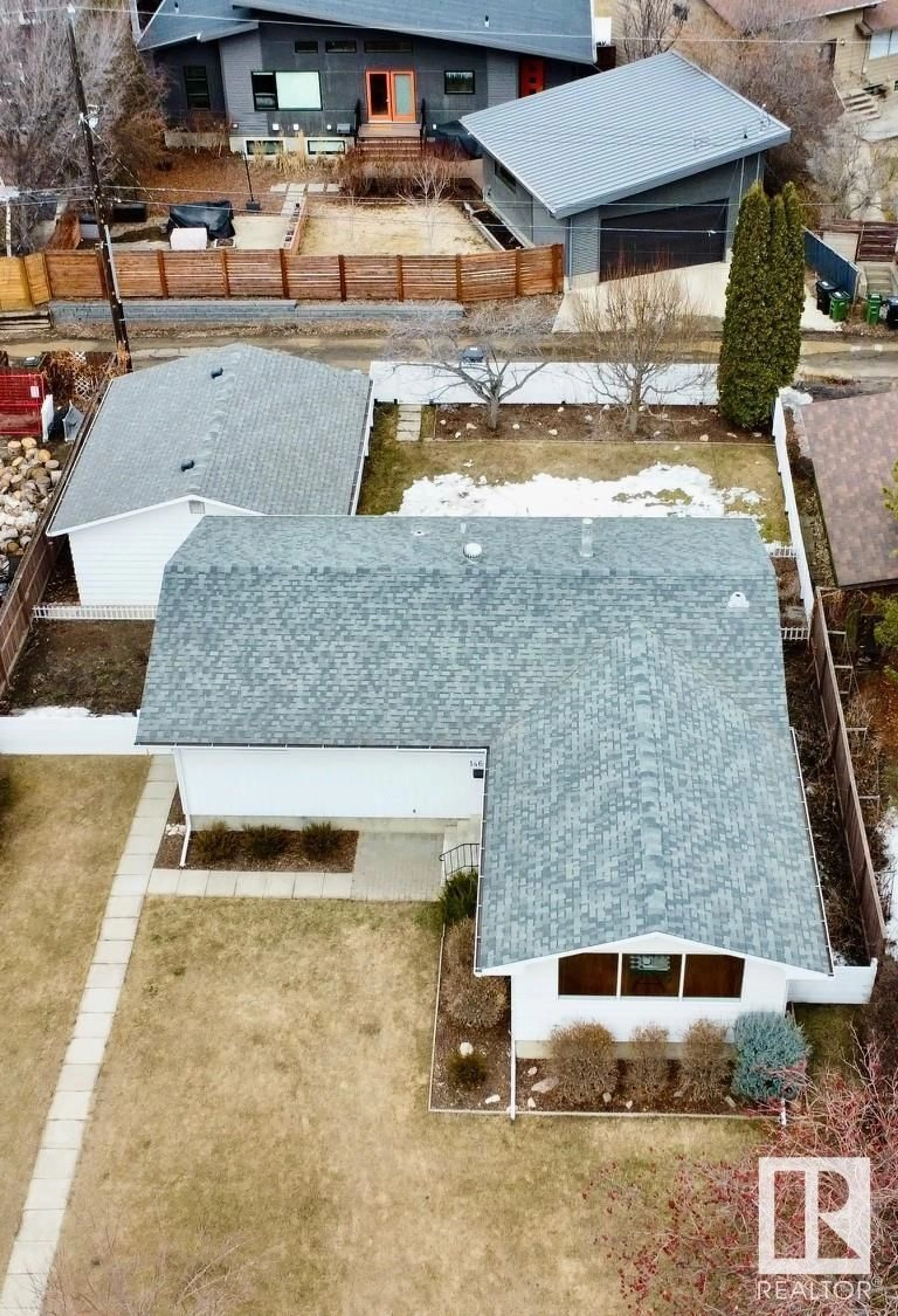 A pic from outside/outdoor area/front of a property/back of a property/a pic from drone, street for 14604 78 AV, Edmonton Alberta T5R3C5