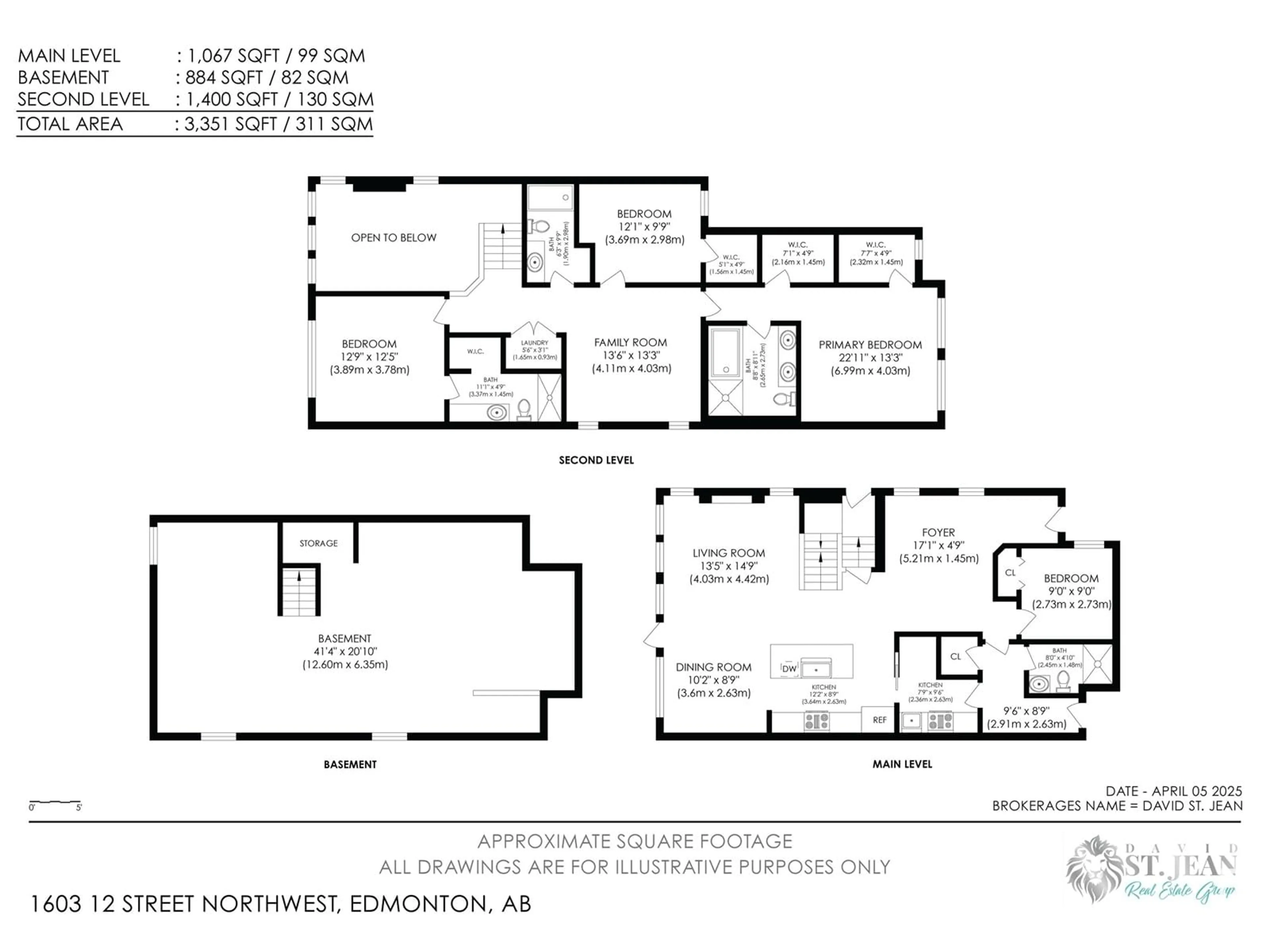 Floor plan for NW - 1603 12 ST, Edmonton Alberta T6T0S9