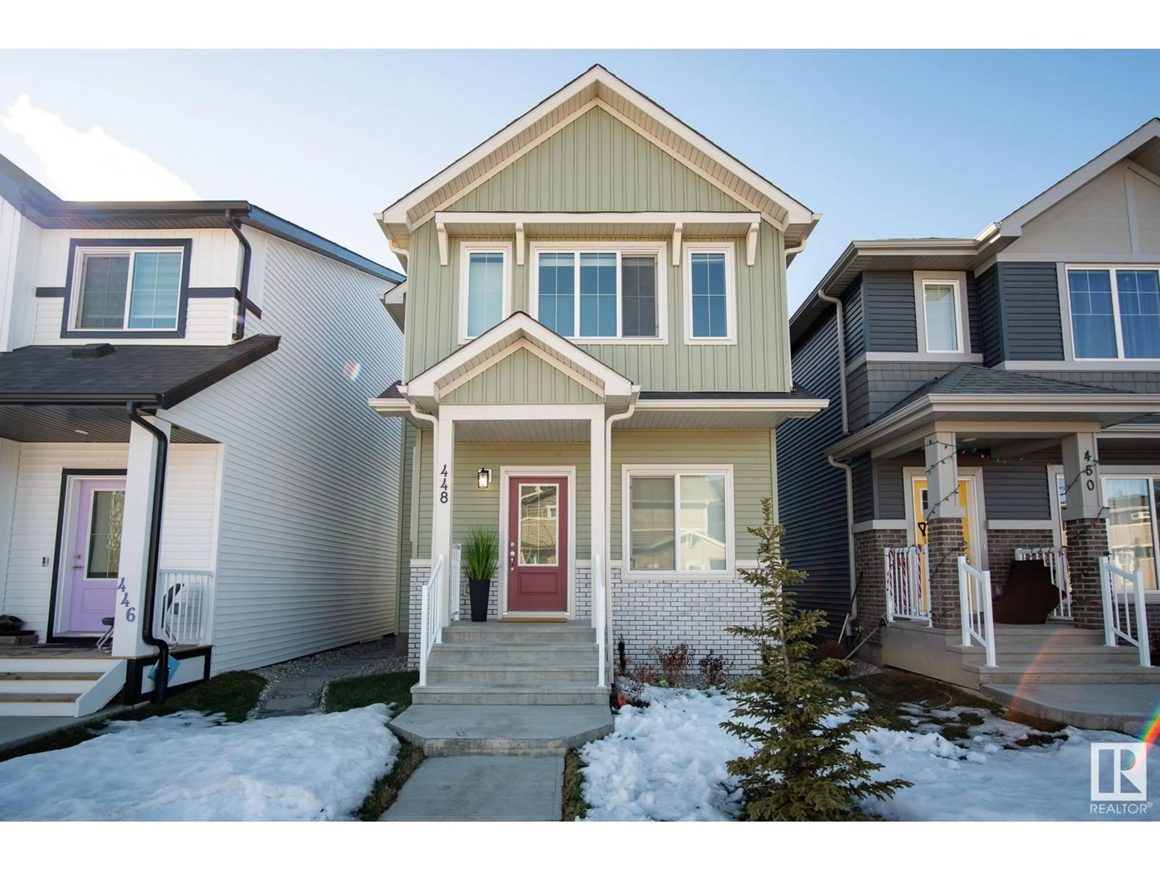 Home with vinyl exterior material, street for 448 EDGEMONT DR, Edmonton Alberta T6M1S1