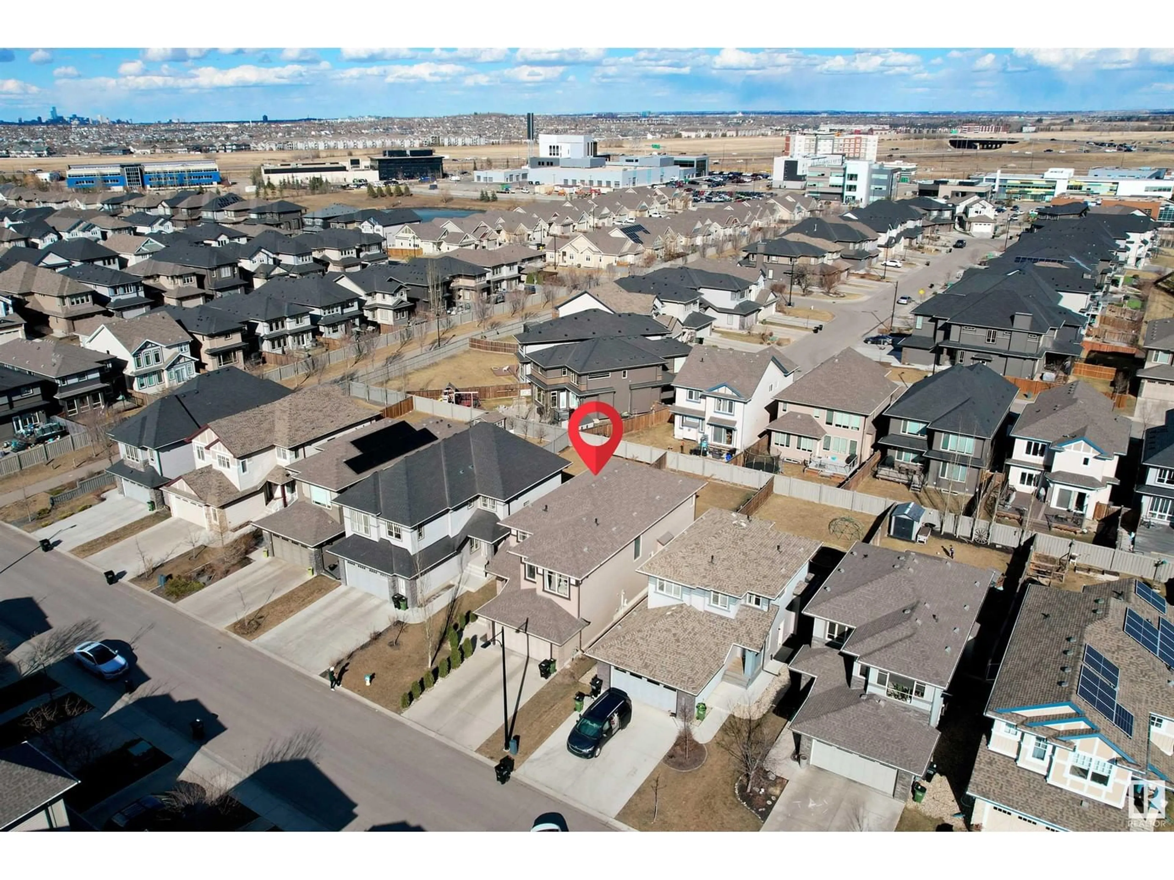 A pic from outside/outdoor area/front of a property/back of a property/a pic from drone, street for 3223 ALLAN WY, Edmonton Alberta T6W2L8