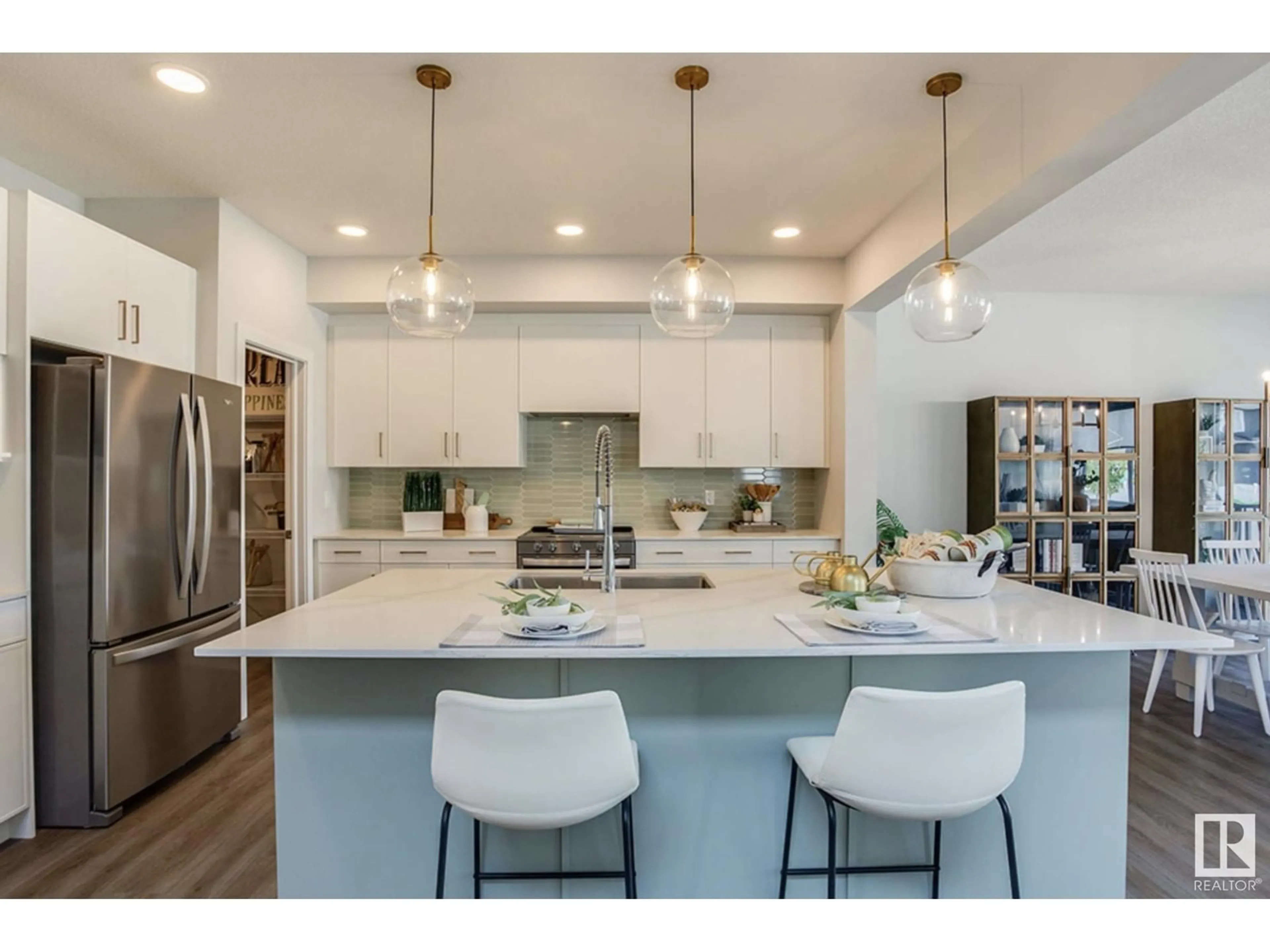 Open concept kitchen, ceramic/tile floor for NW - 20711 24 AV, Edmonton Alberta T6M2C4