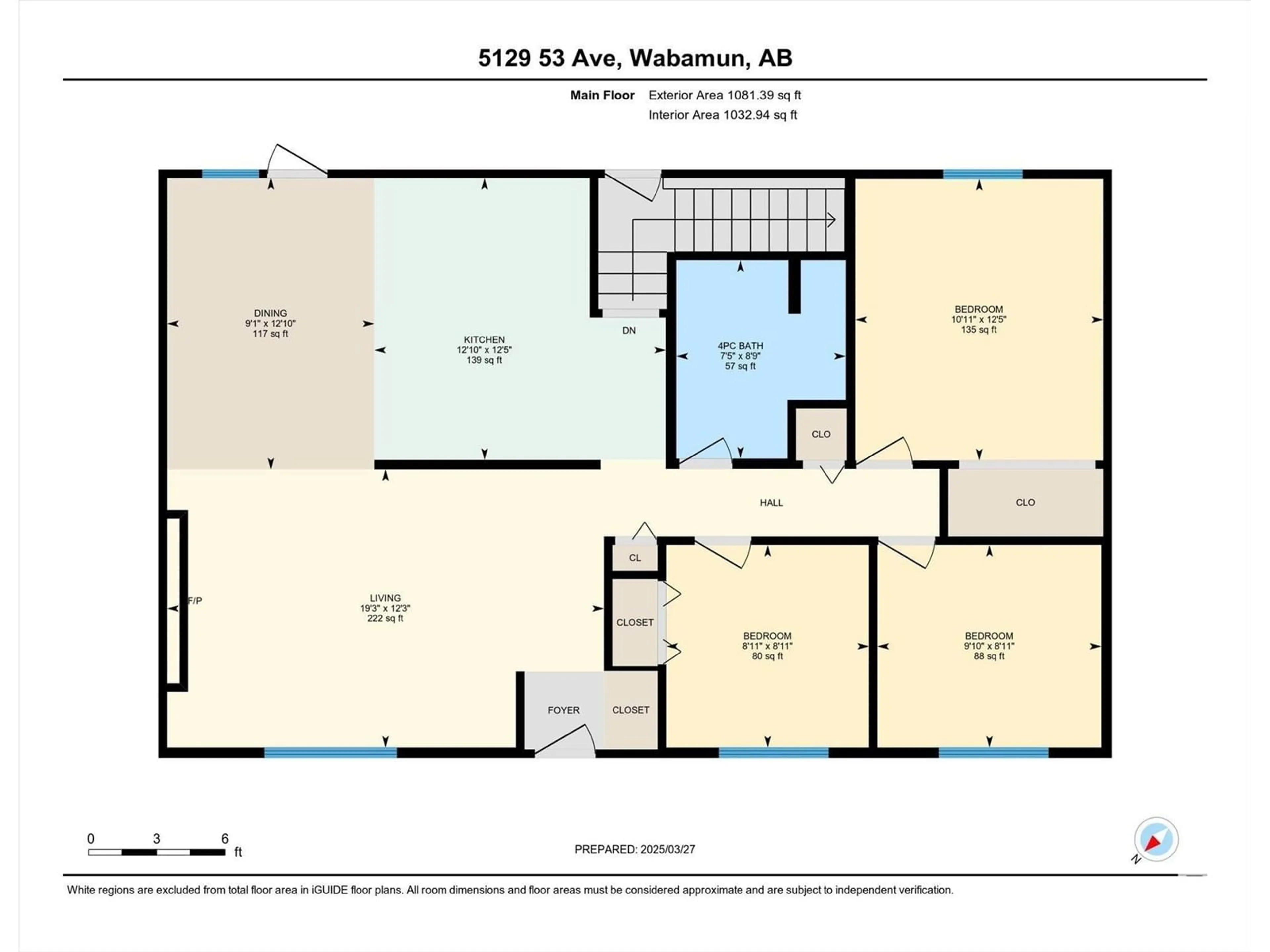 Floor plan for 5129 53 AV, Wabamun Alberta T0E2K0